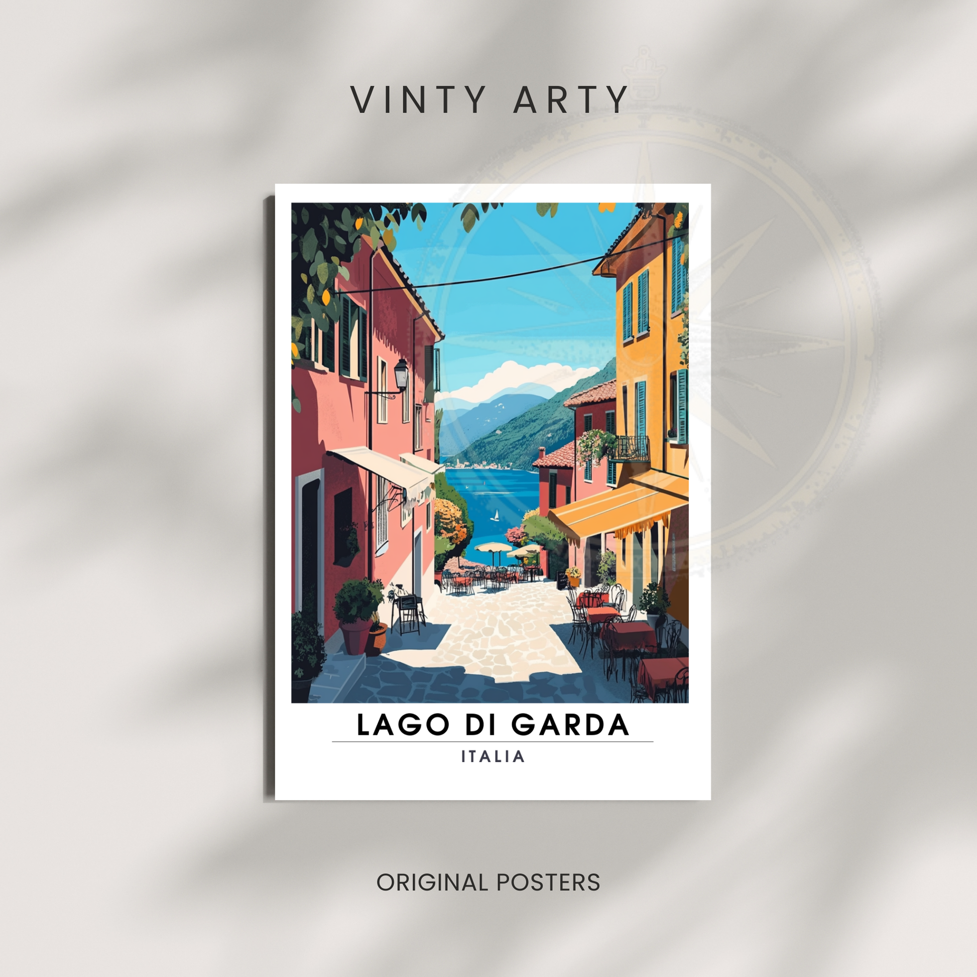 Affiche Lac de Garde | Impression Italie | Affiche Lac