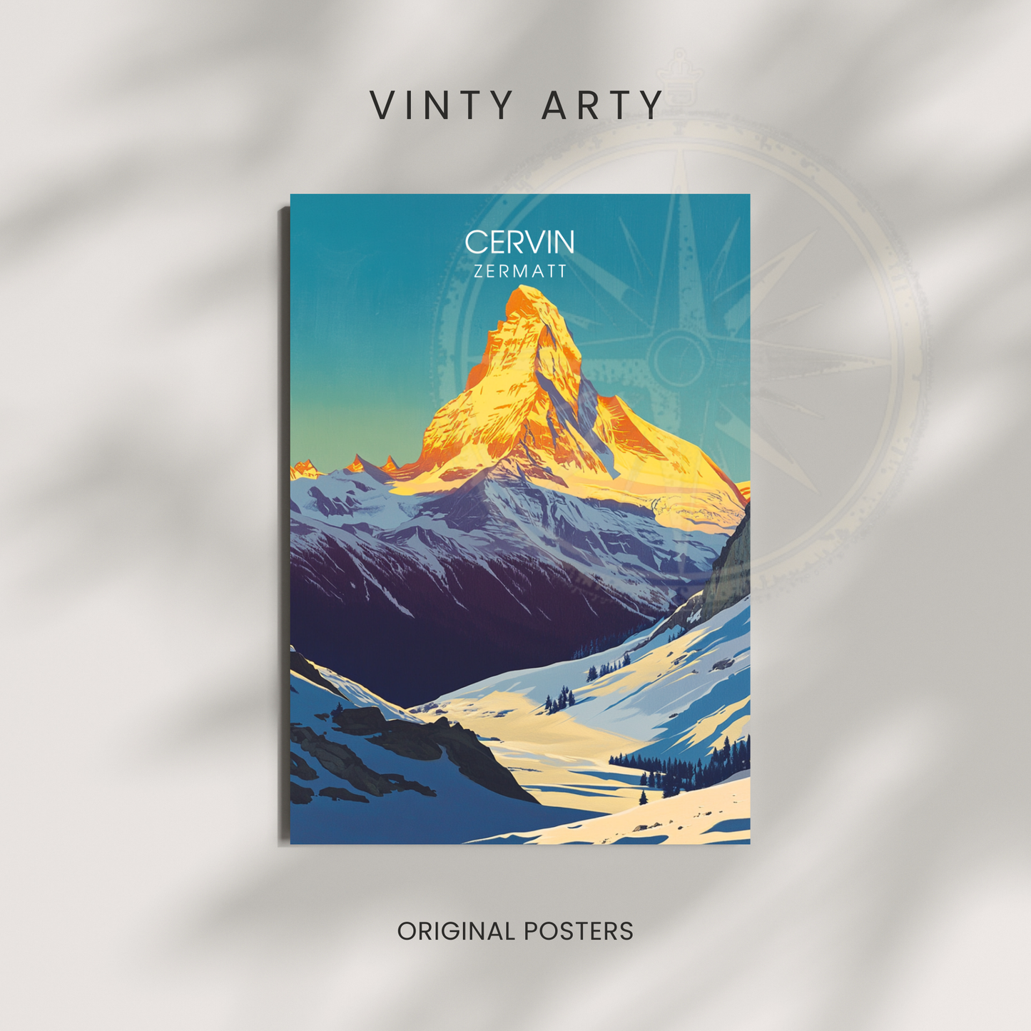 Affiche Cervin | Poster de voyage Suisse | Affiche Suisse