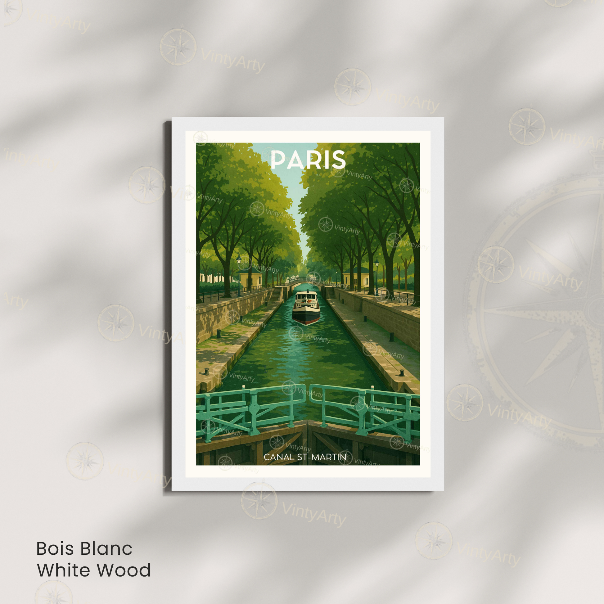 Affiche Paris | Poster Canal Saint Martin | Affiche France