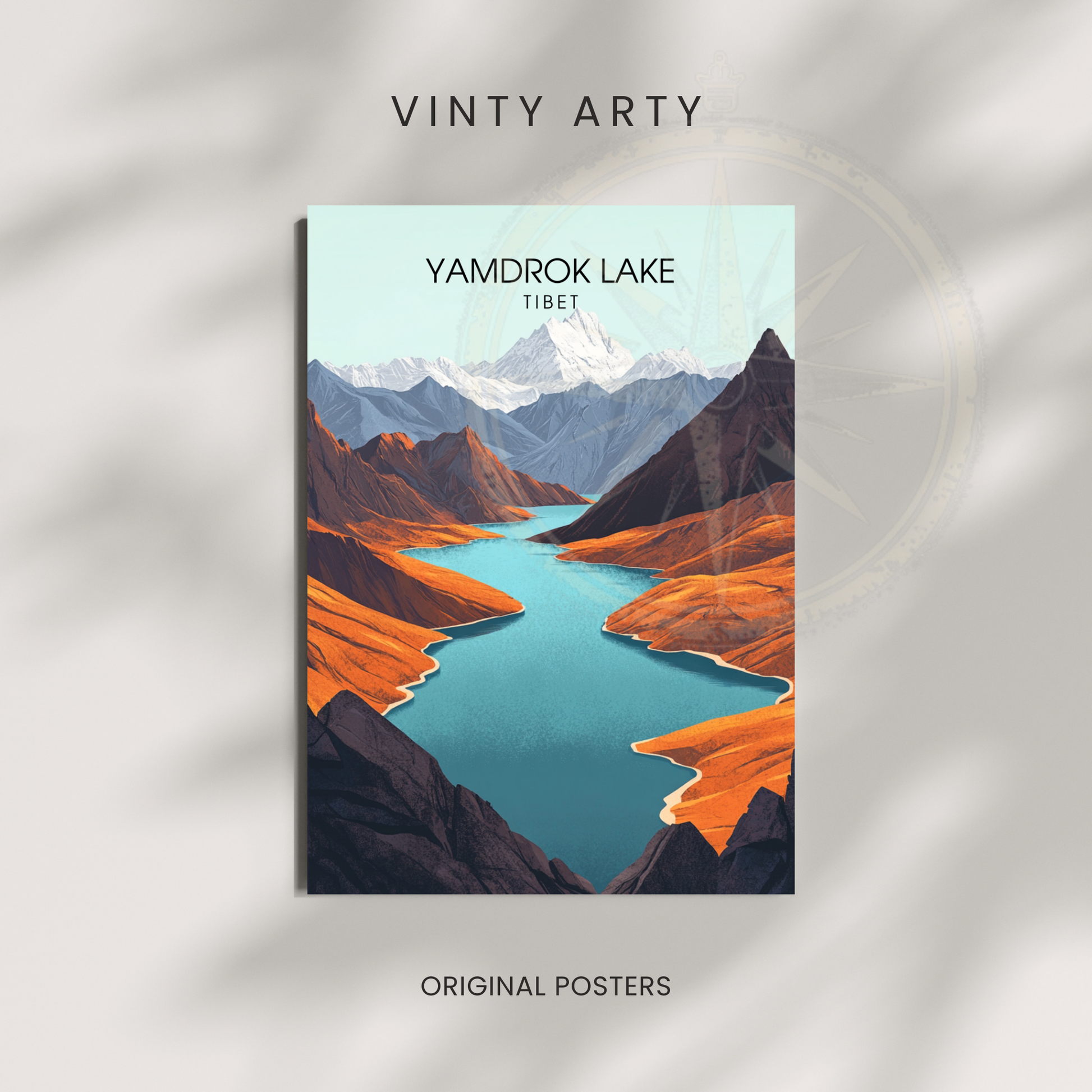 Affiche Lac Yamdrok  | Poster Tibet | Affiche Lac