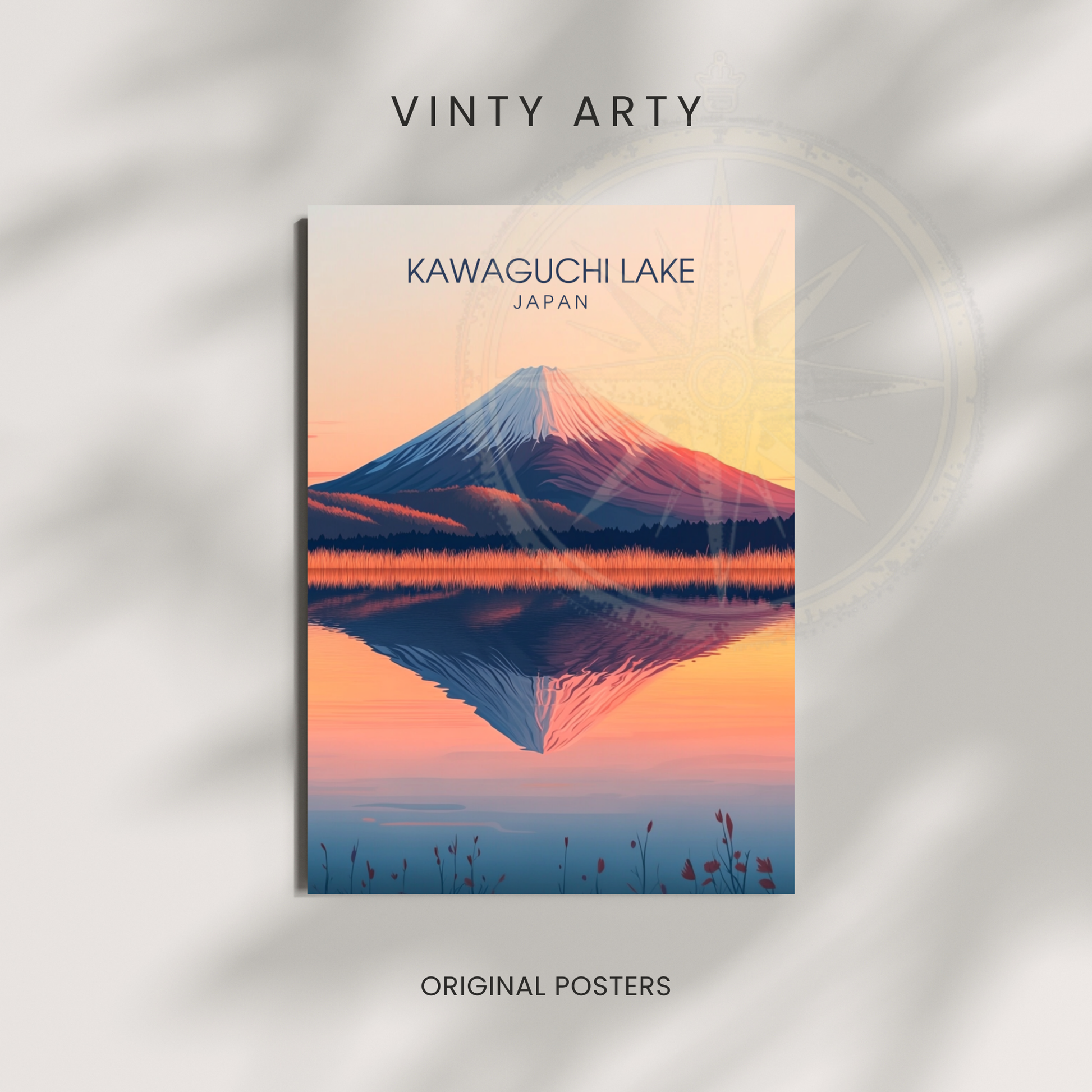 Affiche Kawaguchi Lake| Impression Japan | Affiche Lake