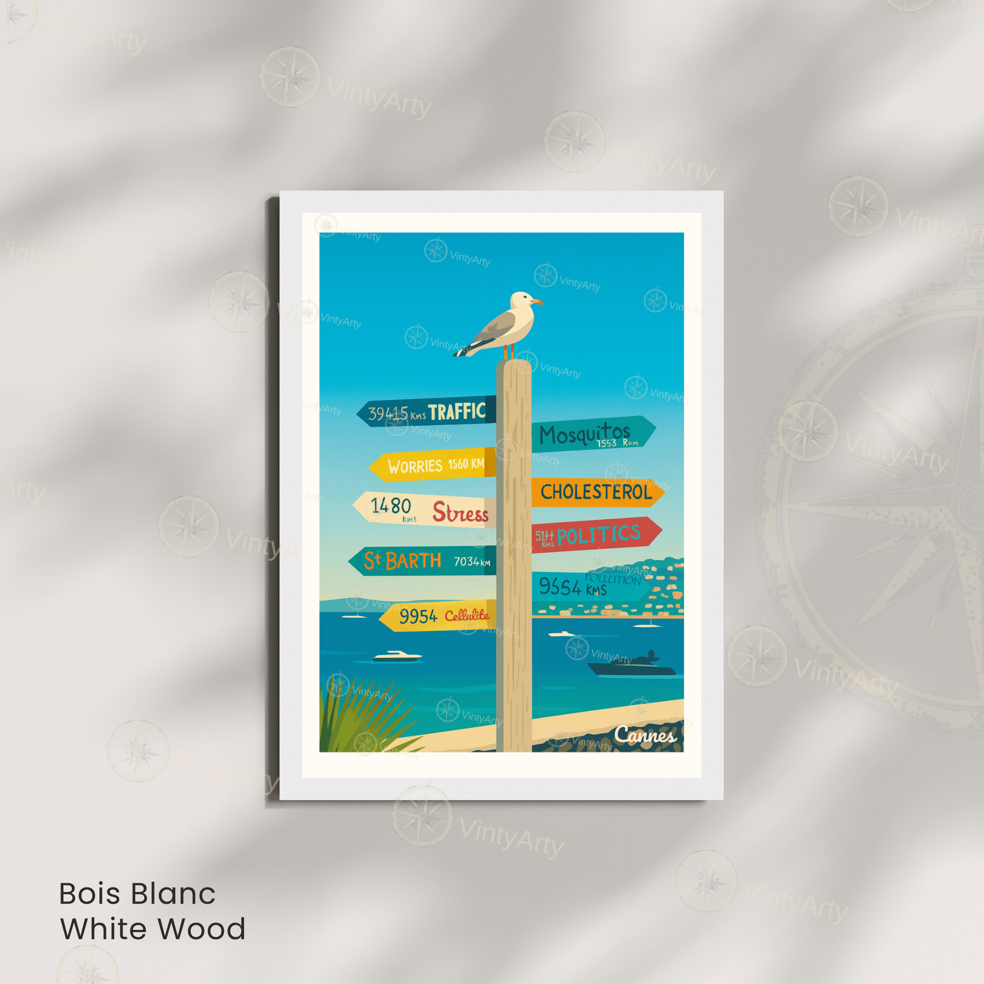 Affiche Cannes | Impression déco Côte d’Azur | Affiche France