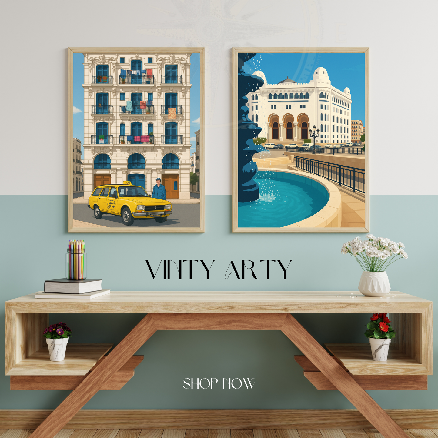 Affiche Algérie | impression Alger | Culture algérienne | Taxi algérien