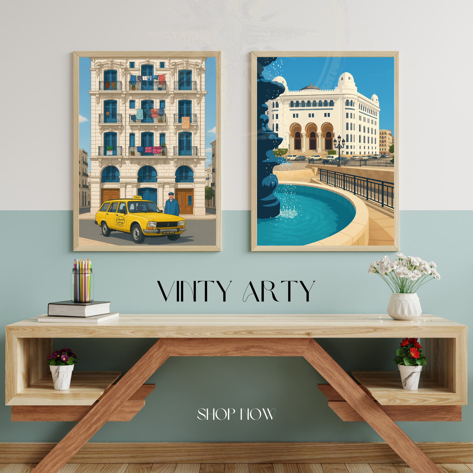 Affiche Algérie | impression Alger | Culture algérienne | Taxi algérien