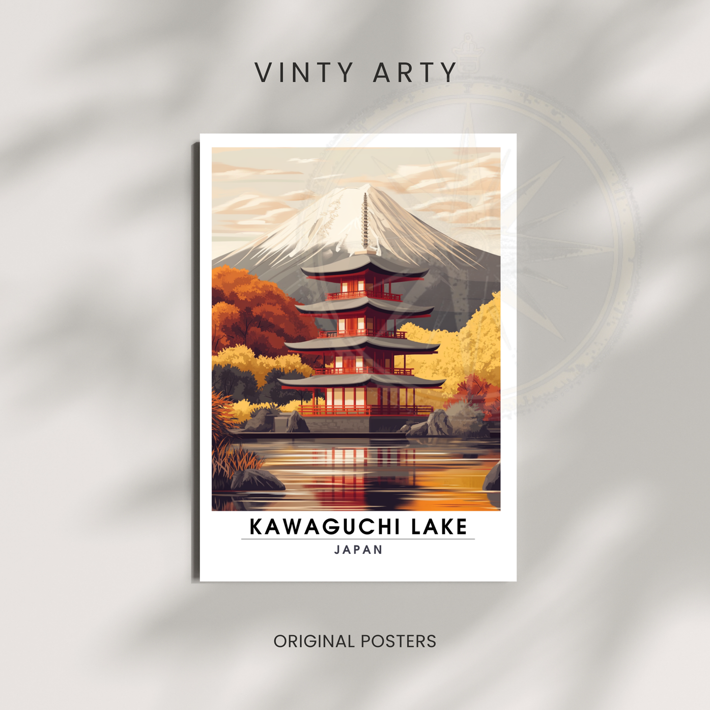 Affiche Kawaguchi Lake| Impression Japan | Affiche Lake