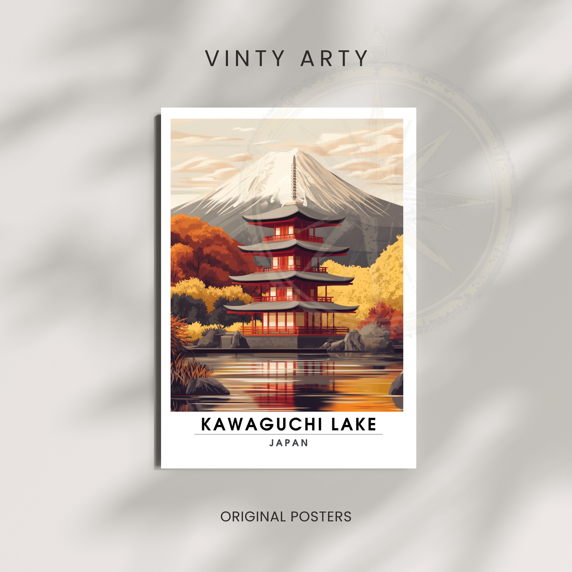 Affiche Kawaguchi Lake| Impression Japan | Affiche Lake