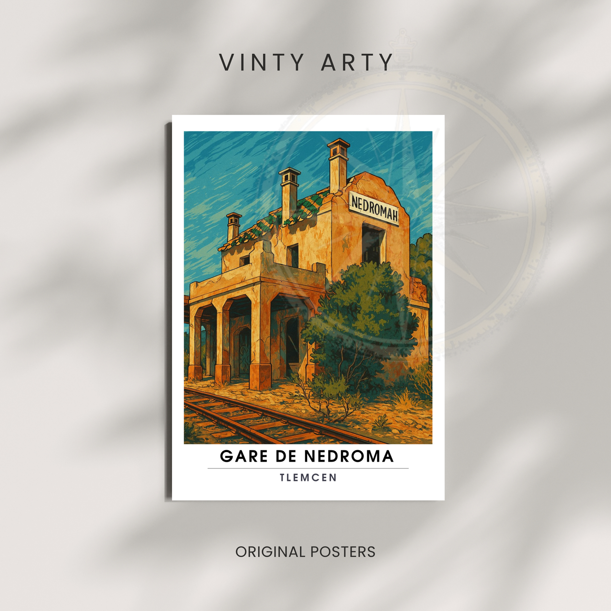 Affiche Gare de Nedroma | Poster Tlemcen | Affiche Algérie