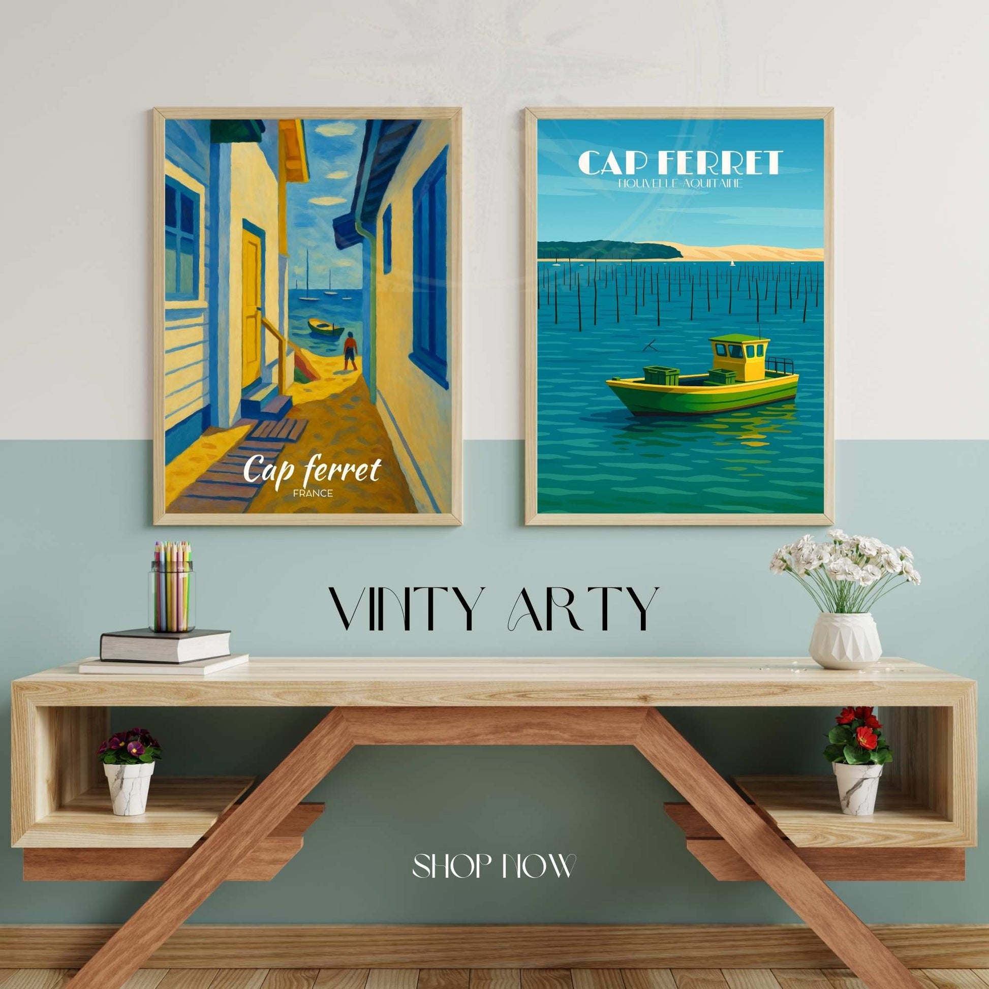 Affiche de voyage Cap Ferret