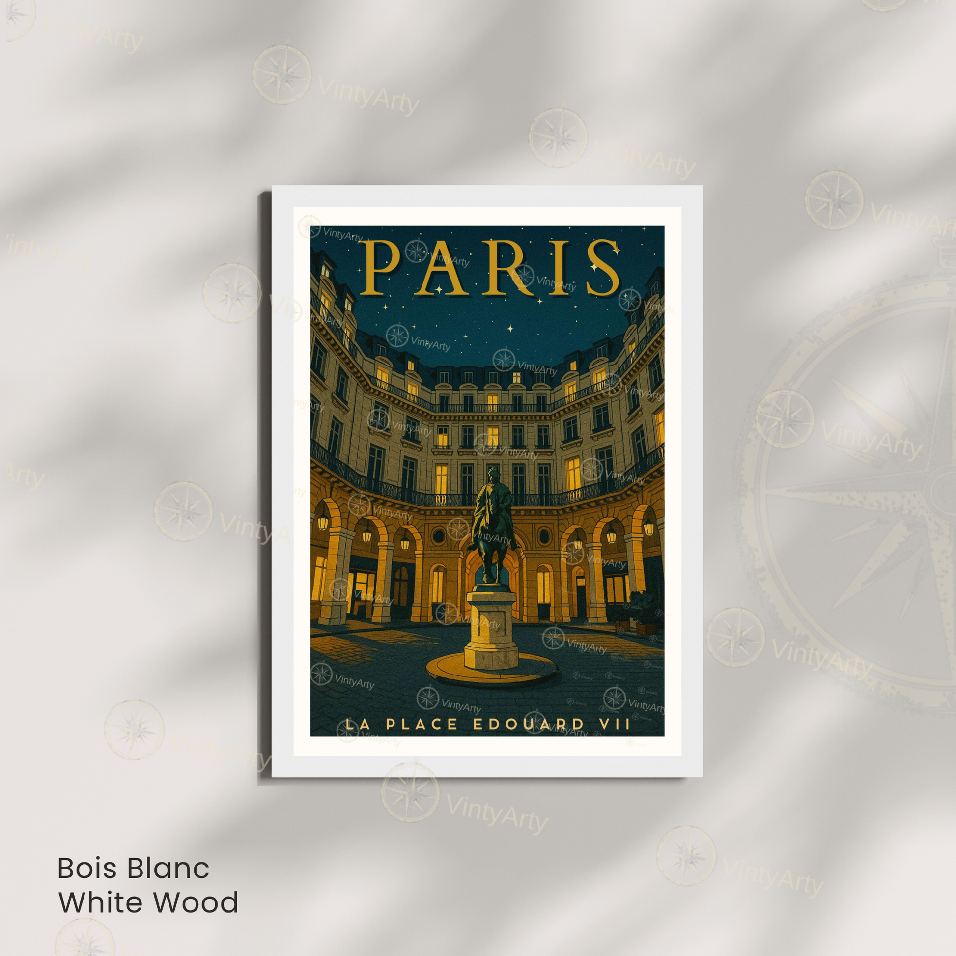 Affiche Paris | Poster Place Édouard-VII  | Affiche France