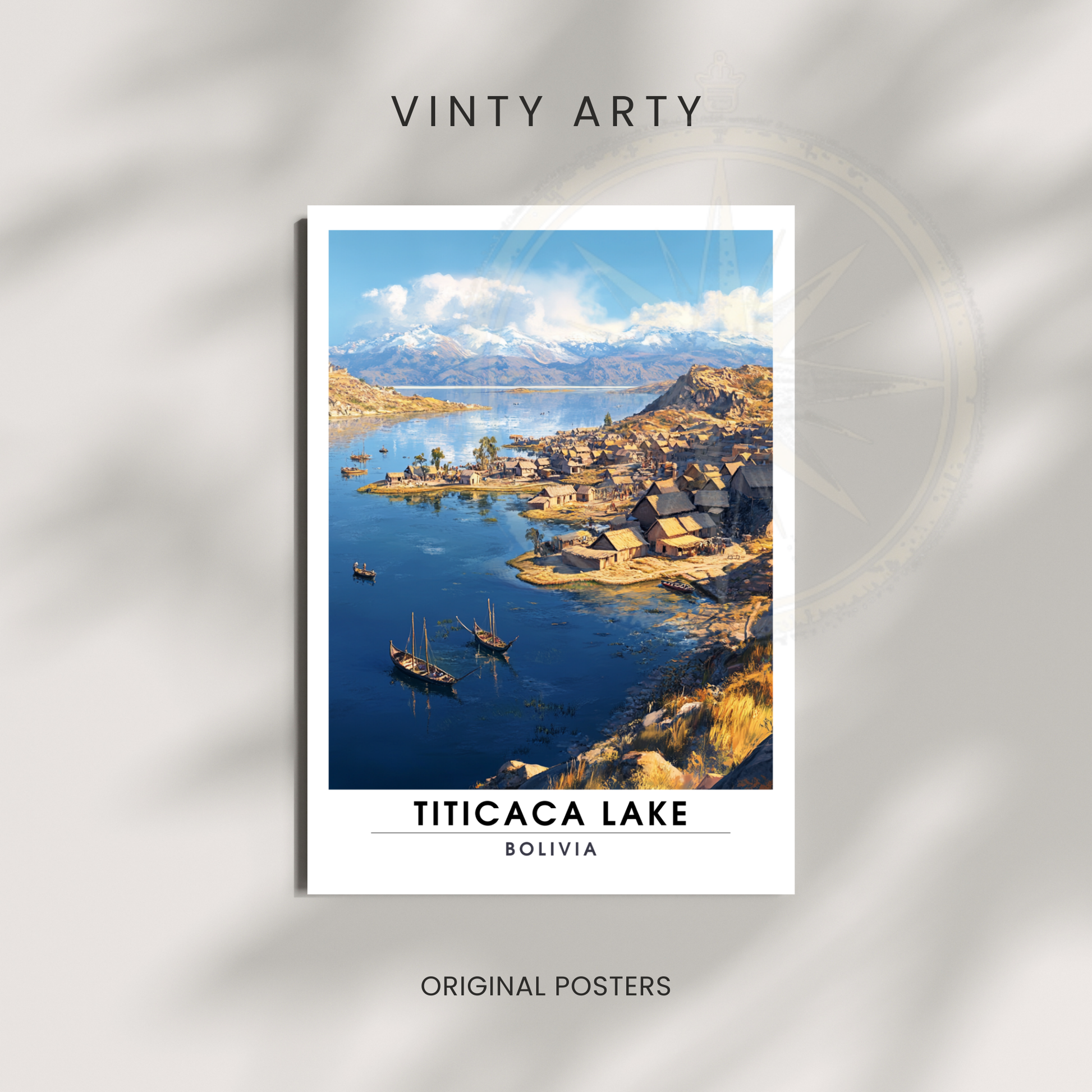 Affiche Lac Titicaca | Poster Bolivie | Affiche Lac