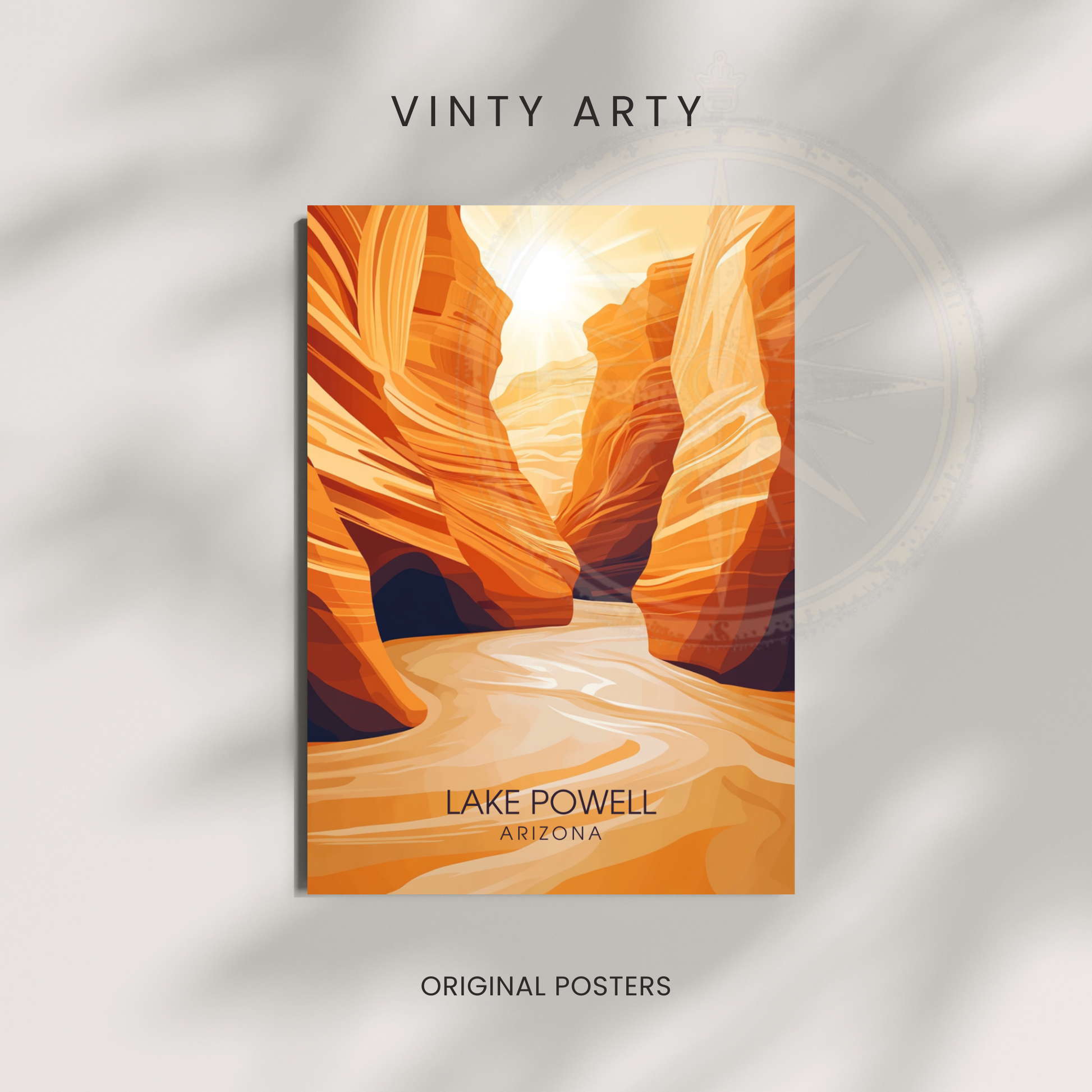 Affiche Lac Powell Arizona | Poster murale États-Unis | Affiche Lac