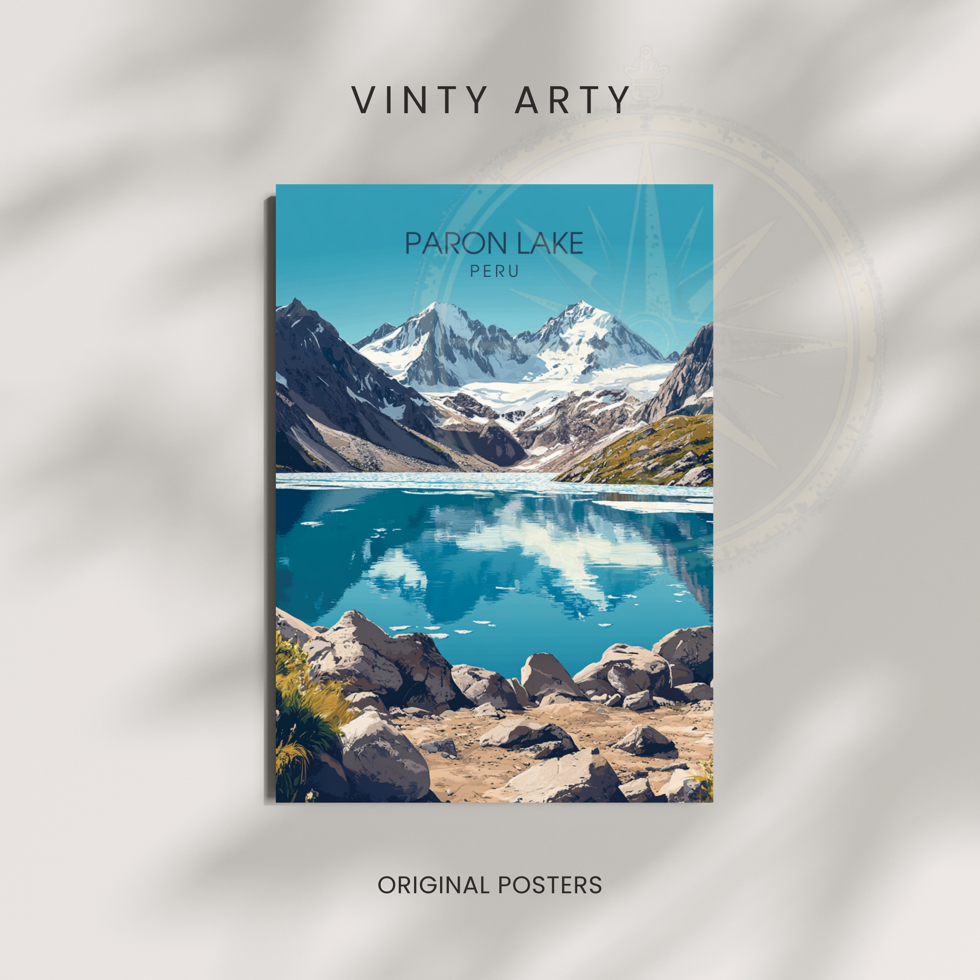 Affiche Lac Paron | Impression de voyage Pérou | Affiche Lac