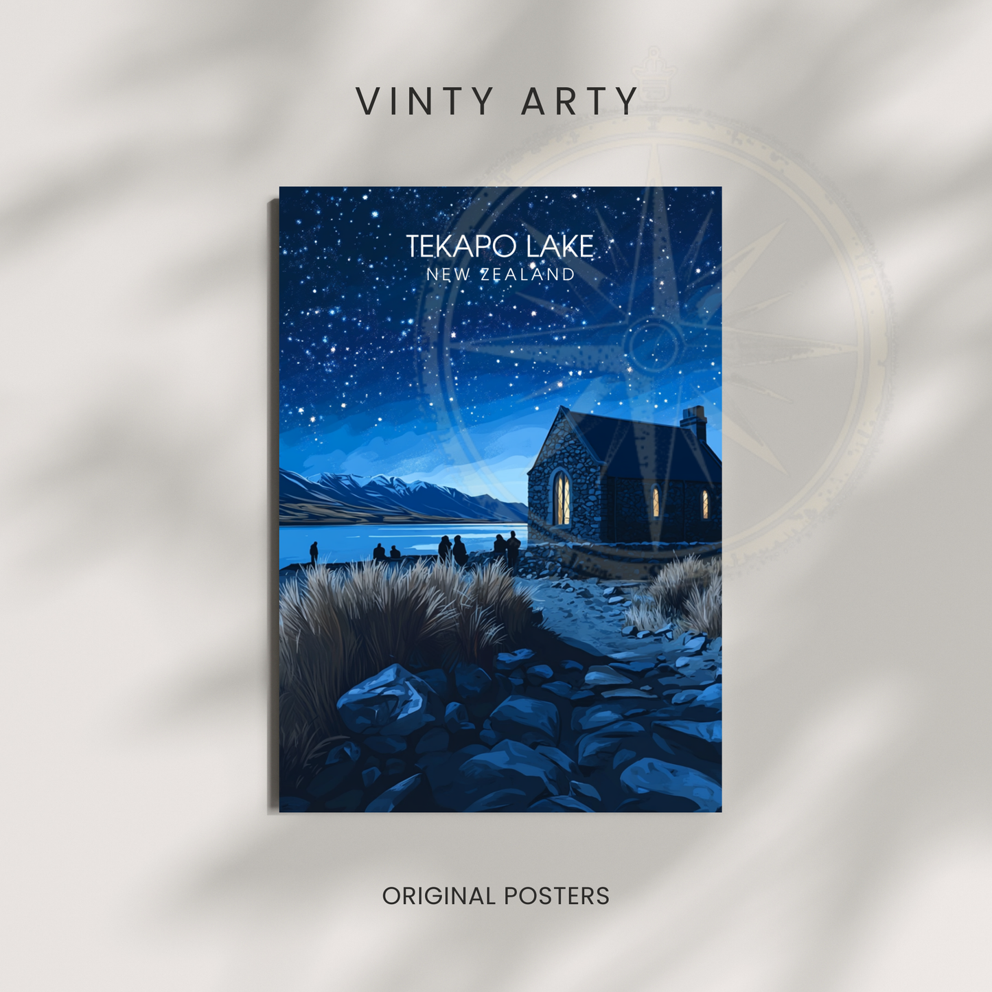 Affiche Lac Tekapo | Impression Nouvelle-Zélande | Affiche Lac