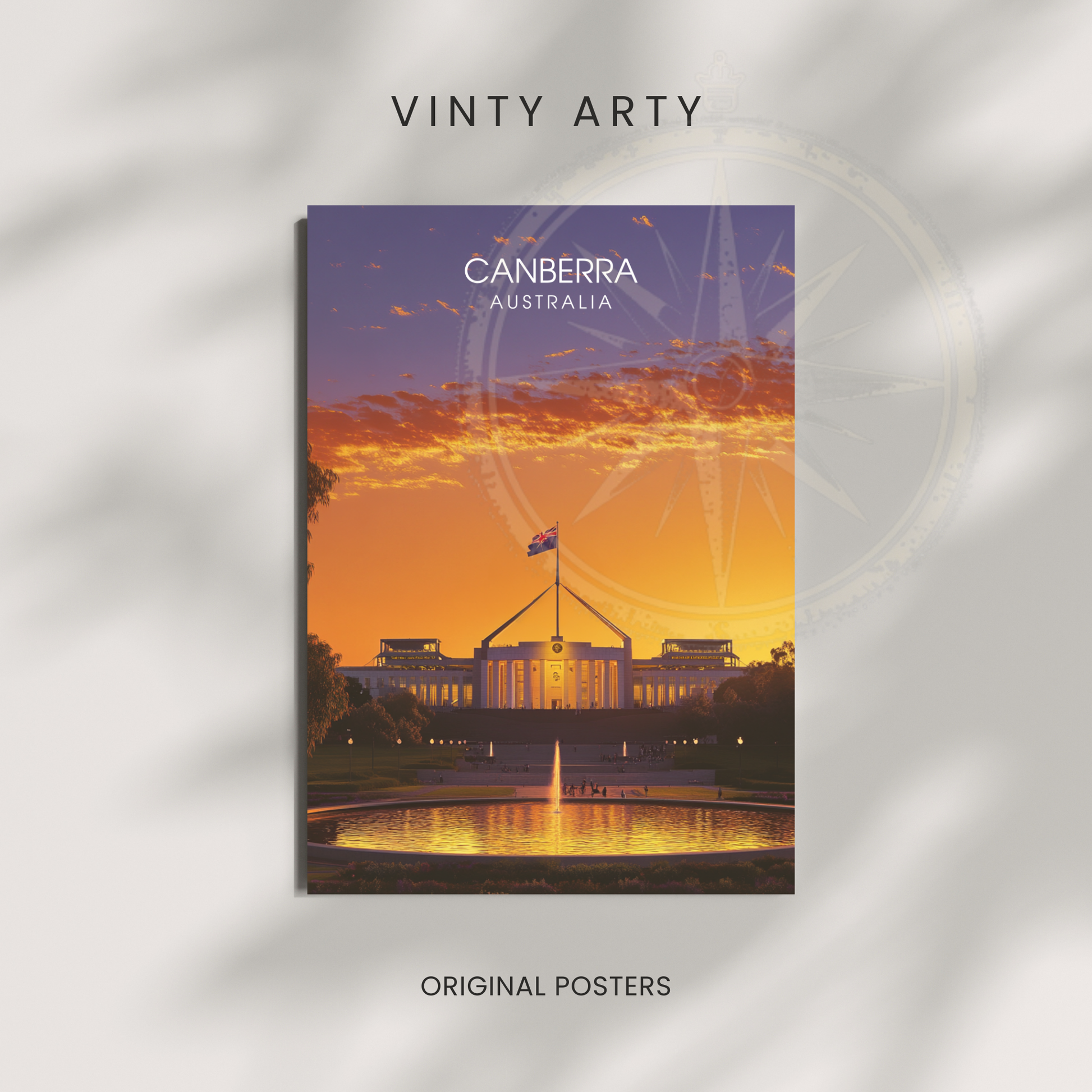 Affiche Canberra | Impression de voyage Australie | Affiche Australie