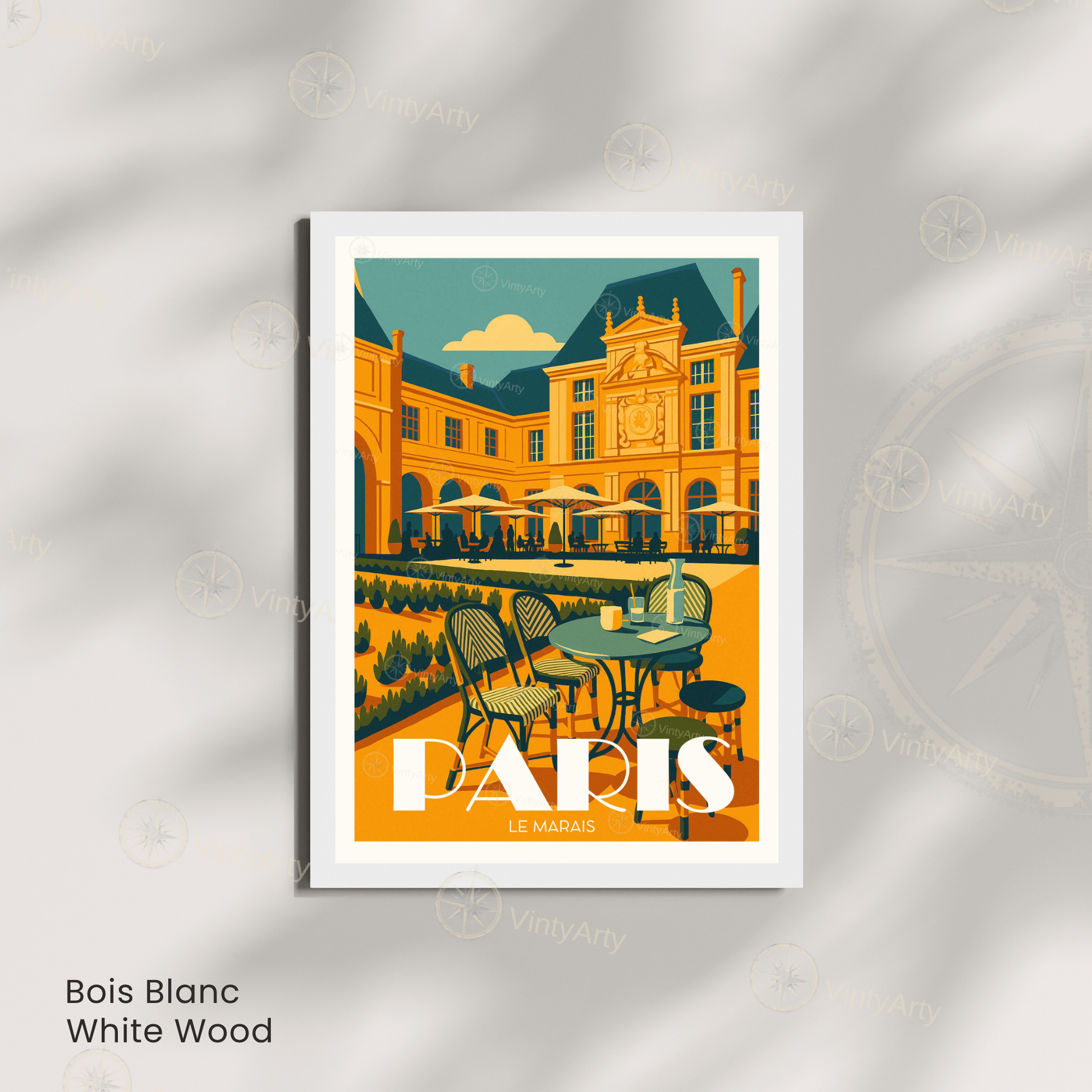 Affiche Paris | Poster Le Marais | Affiche France