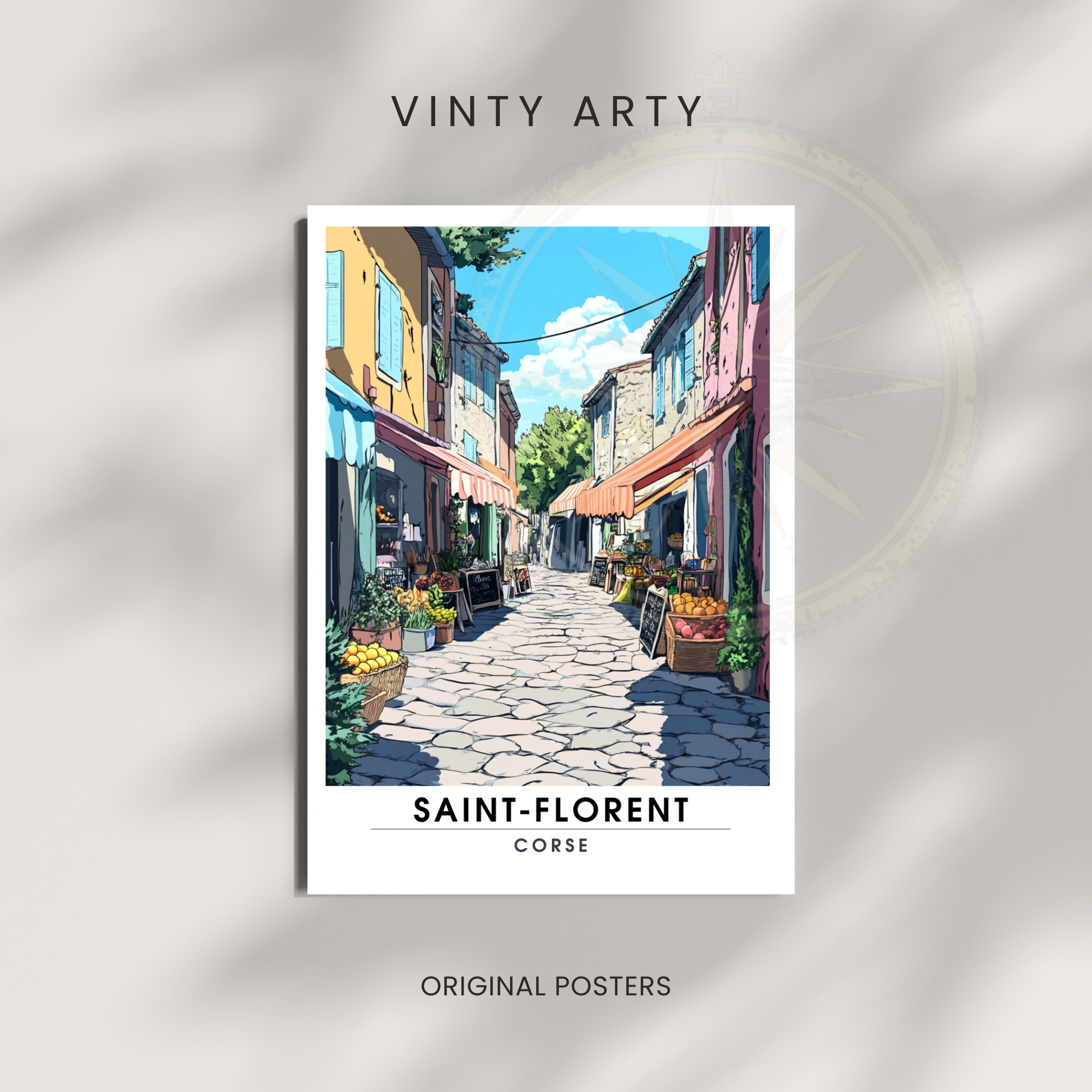 Affiche Saint Florent | Poster Corse | Affiche Corse