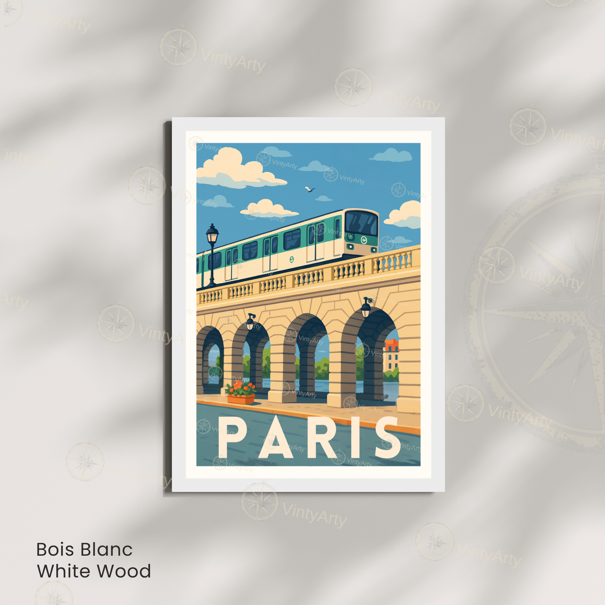 Affiche Paris | Poster de voyage Métro | Affiche France