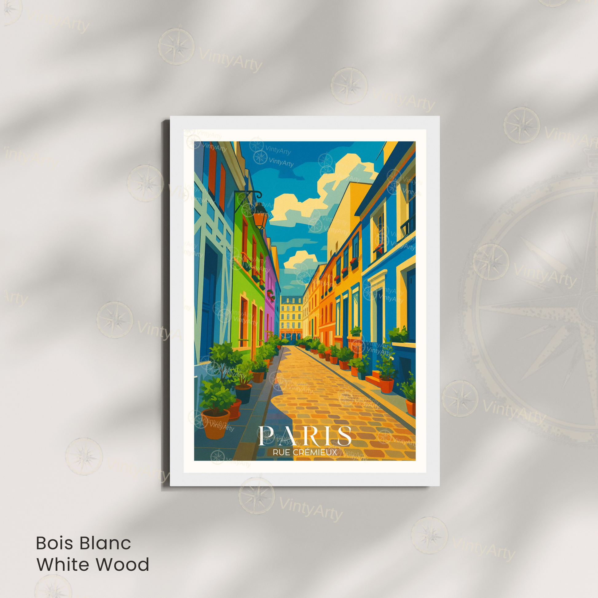 Affiche Paris | Poster Rue Crémieux | Affiche France