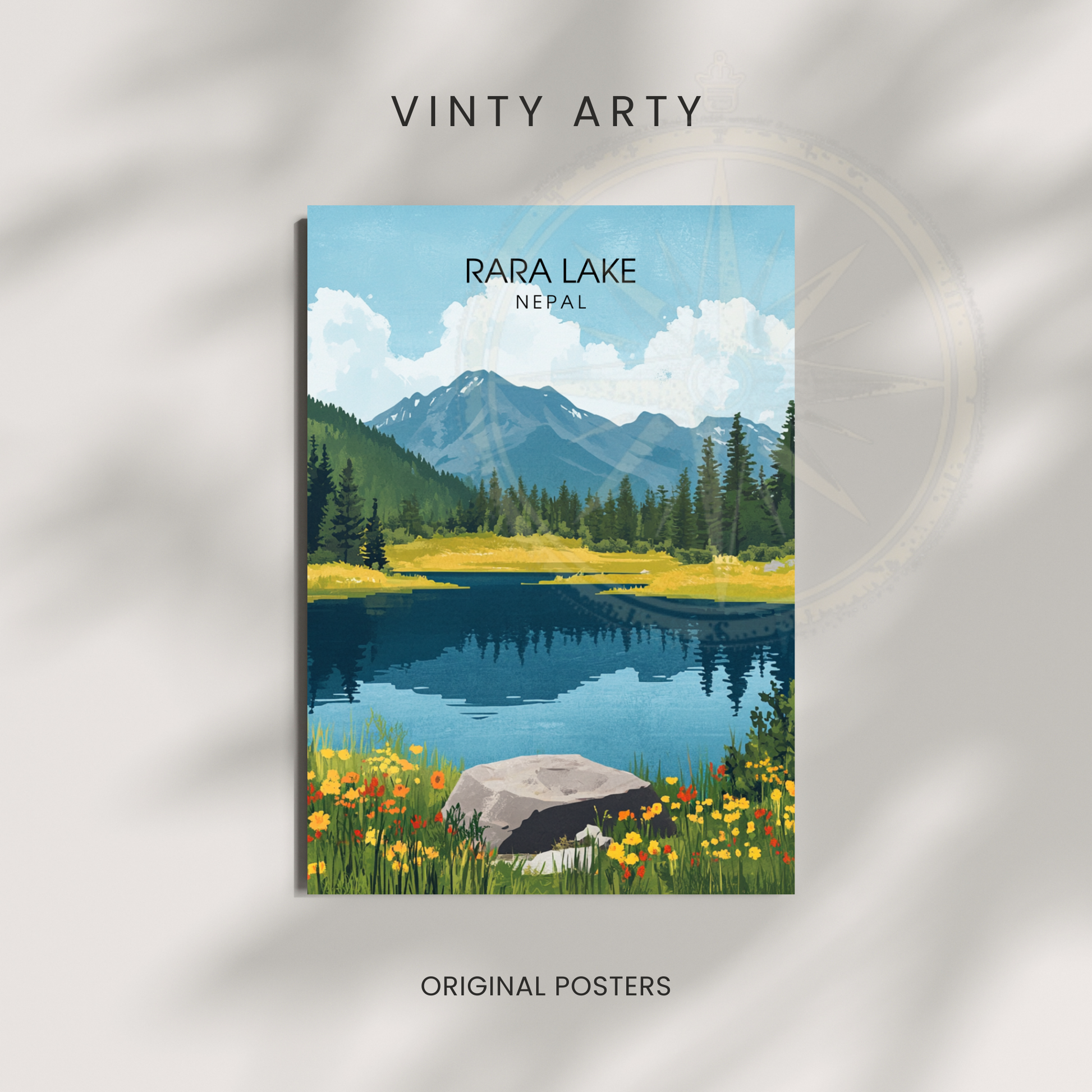 Affiche Rara Lake | Impression Nepal | Affiche Lake
