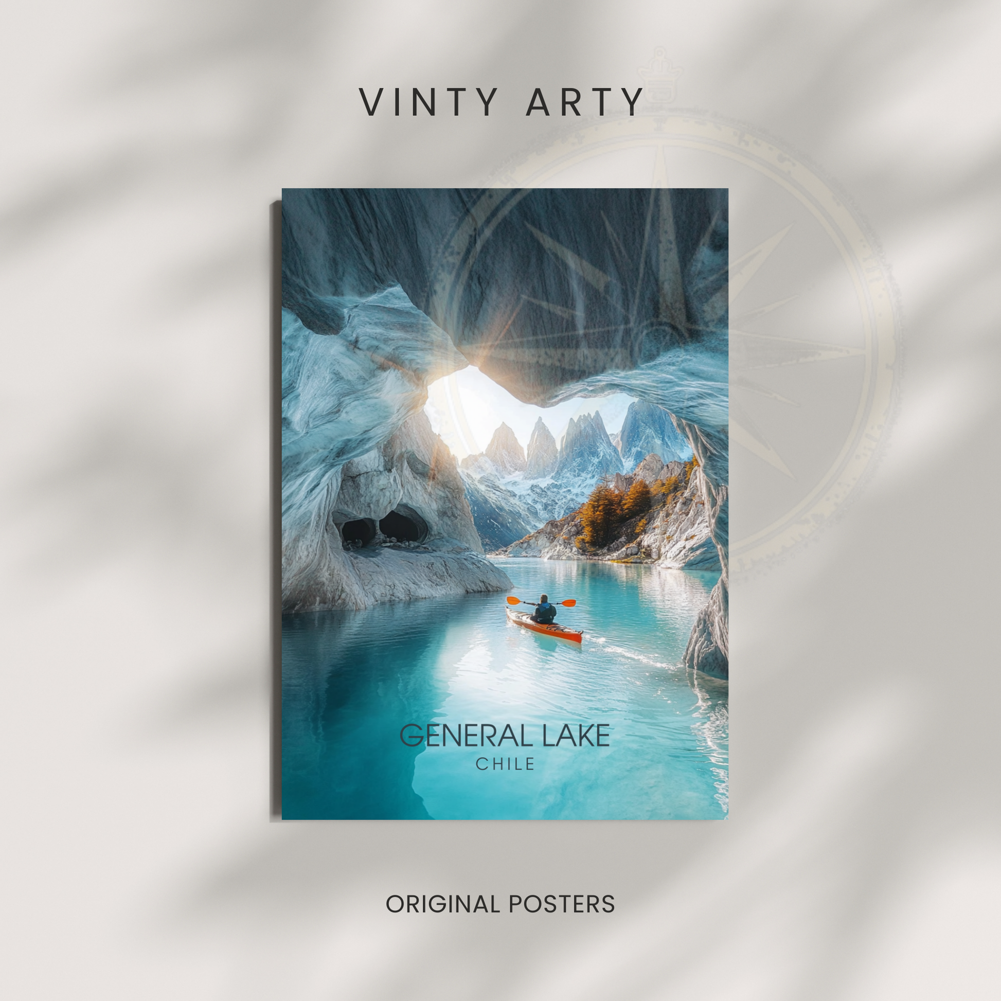 Affiche Lac Général | Poster Chili | Affiche Lac