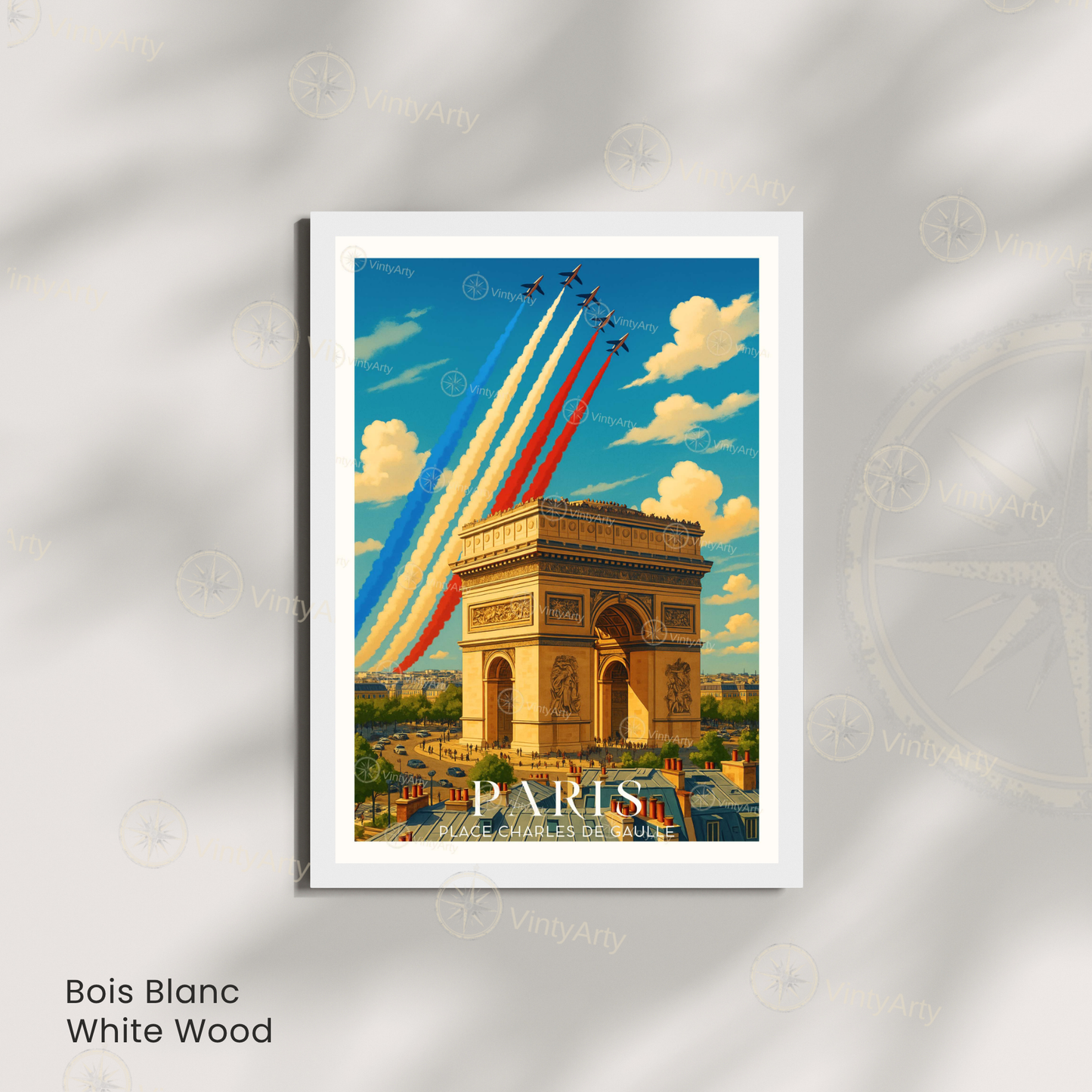 Affiche Paris | Poster Place de Charles de Gaulle | Affiche France