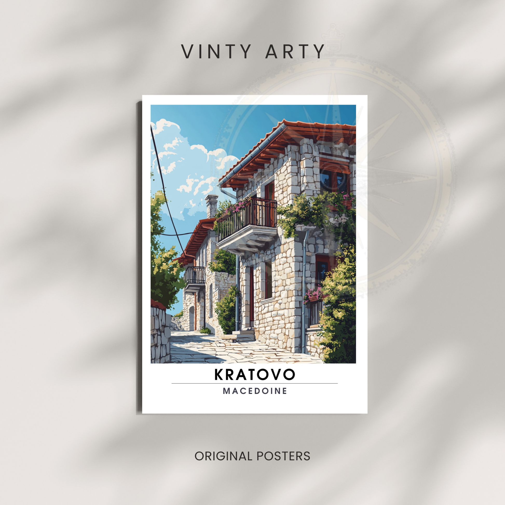 Affiche Kratovo | Poster de voyage Macédoine | Affiche Macédoine