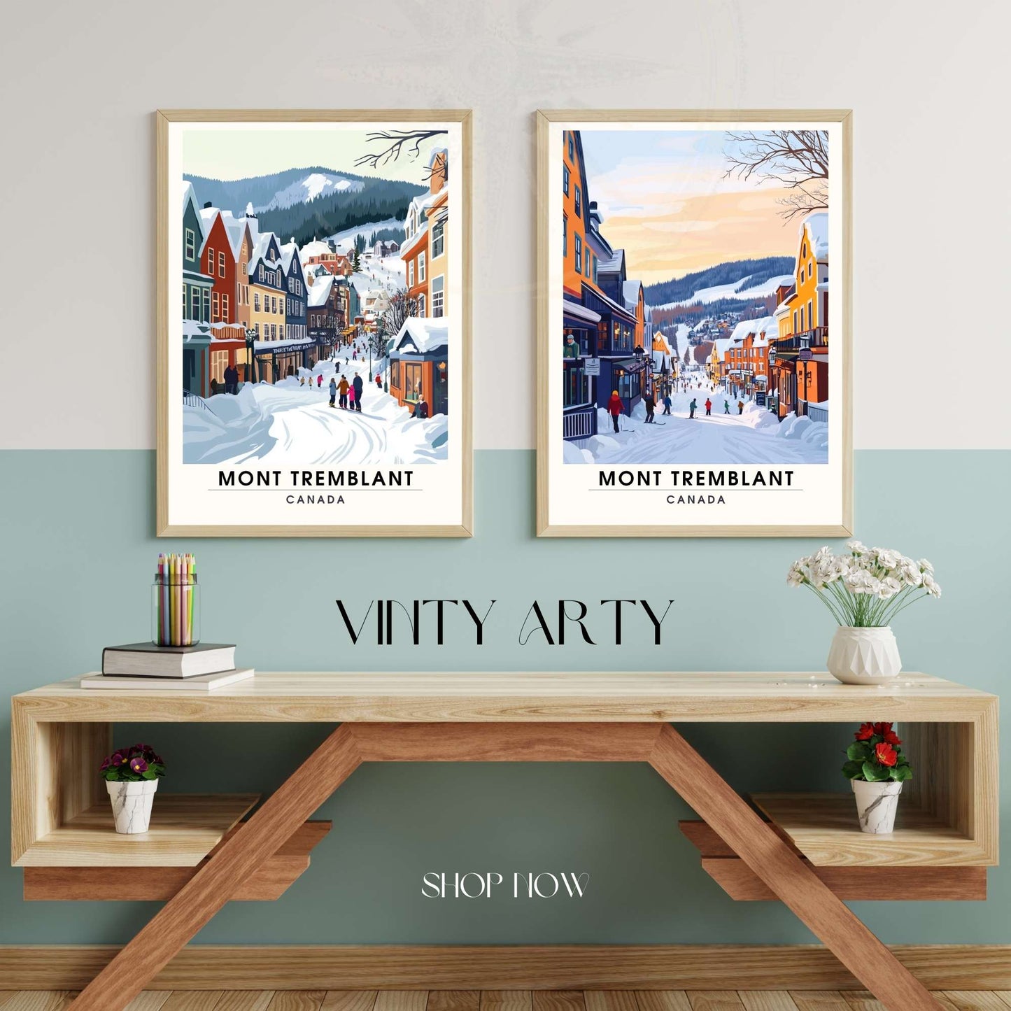 Affiche Mont-Tremblant, Canada | Poster Mont-Tremblant | Affiche Ski