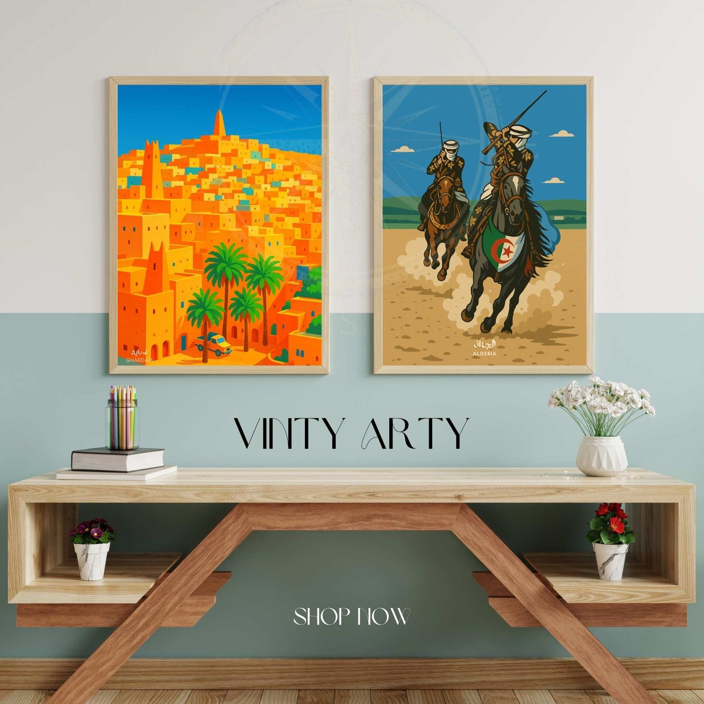 Affiche Ghardaïa | Poster Ghardaïa | Affiche Sahara | Algérie