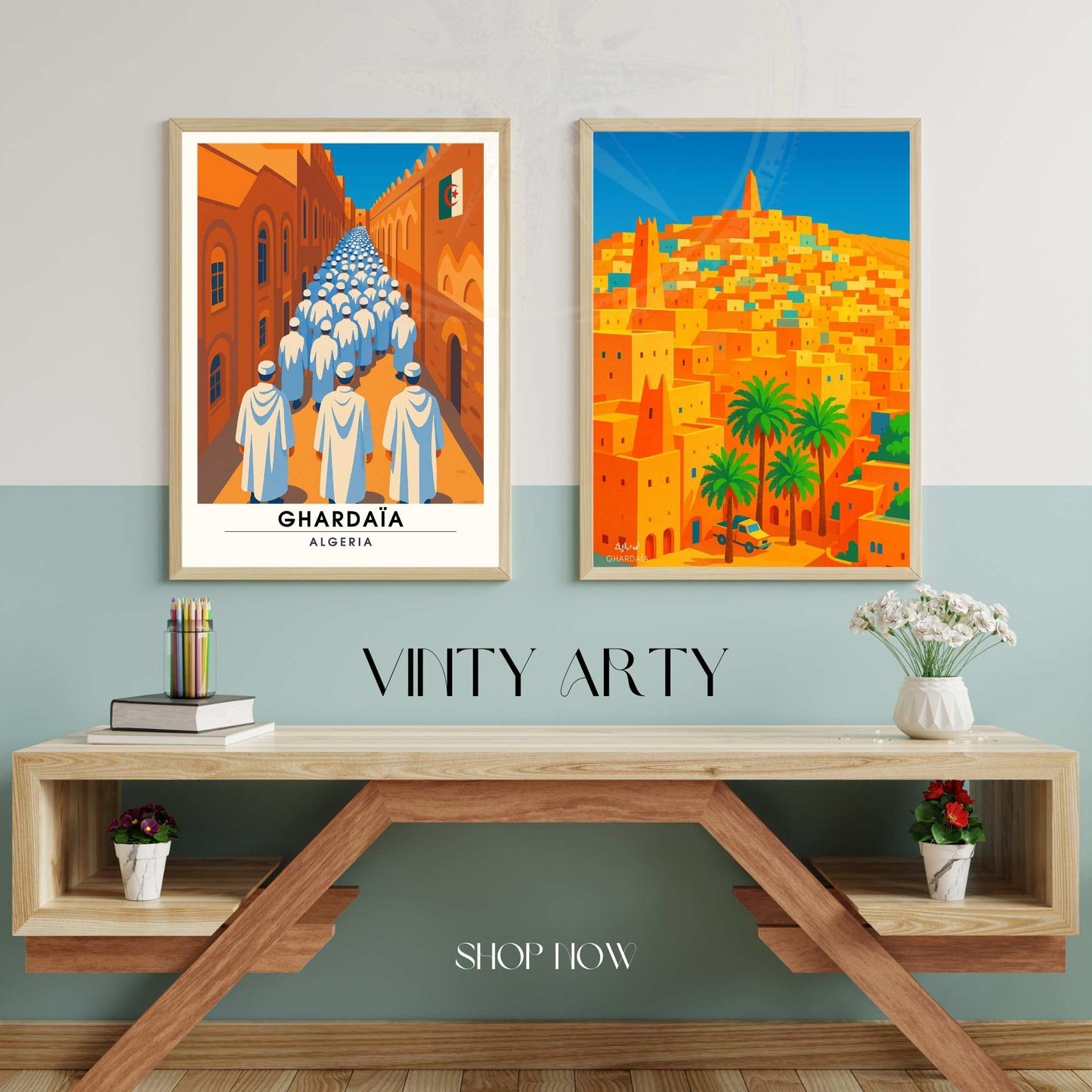 Affiche Ghardaïa | impression Ghardaïa | Affiche Sahara | Algérie
