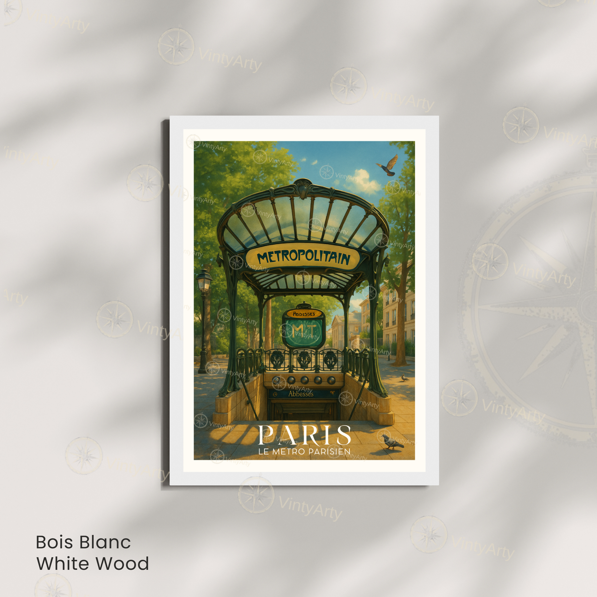 Affiche Paris | Poster artistique Métro | Affiche France