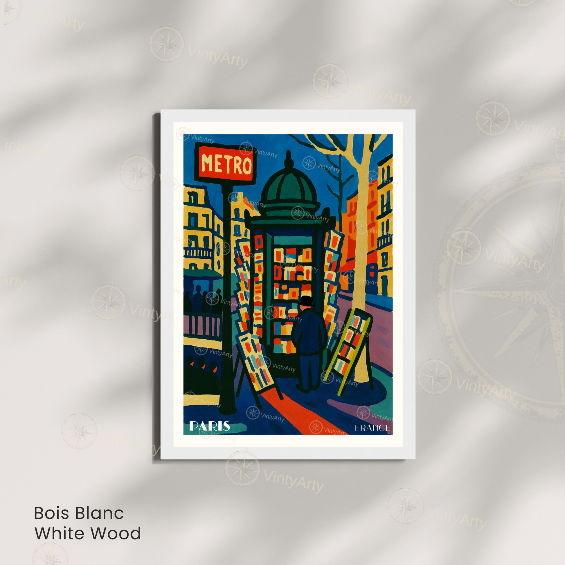 Affiche Paris | Poster décoratif Métro | Affiche France