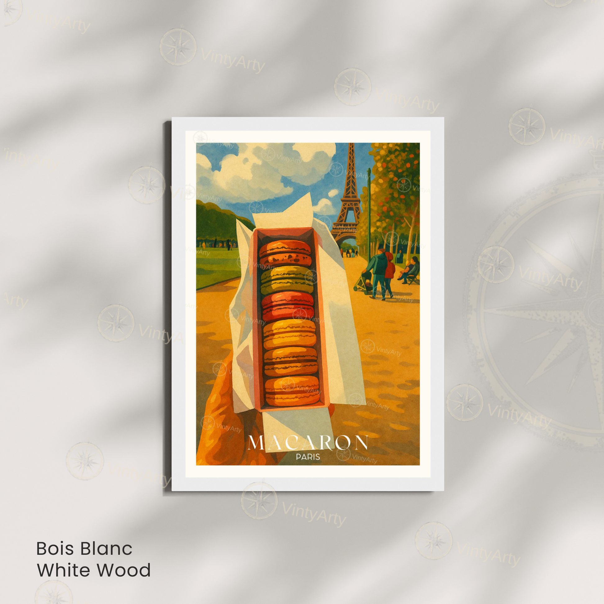 Affiche Paris | Impression de voyage macaron | Affiche France