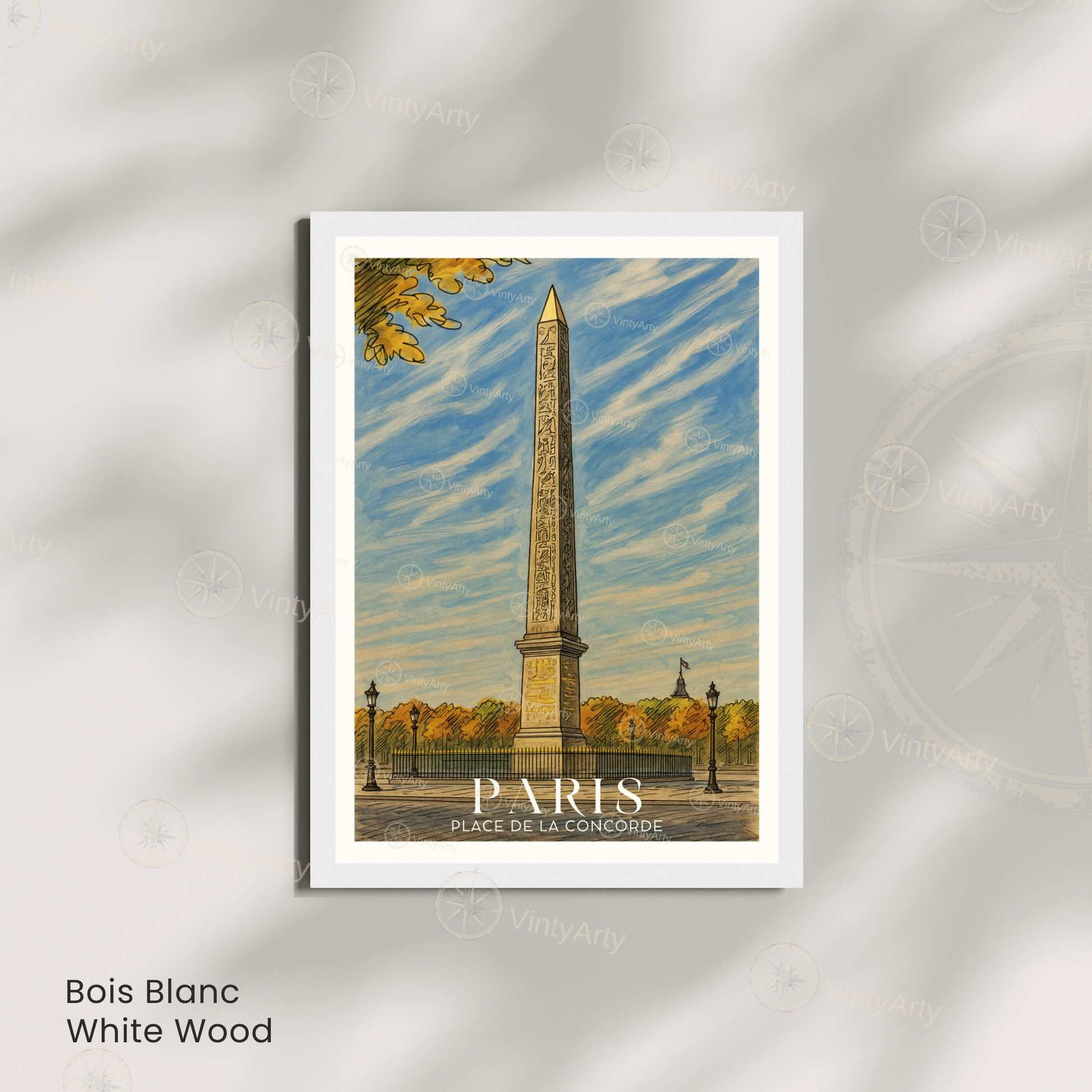 Affiche Paris | Poster Place de la Concorde | Affiche France