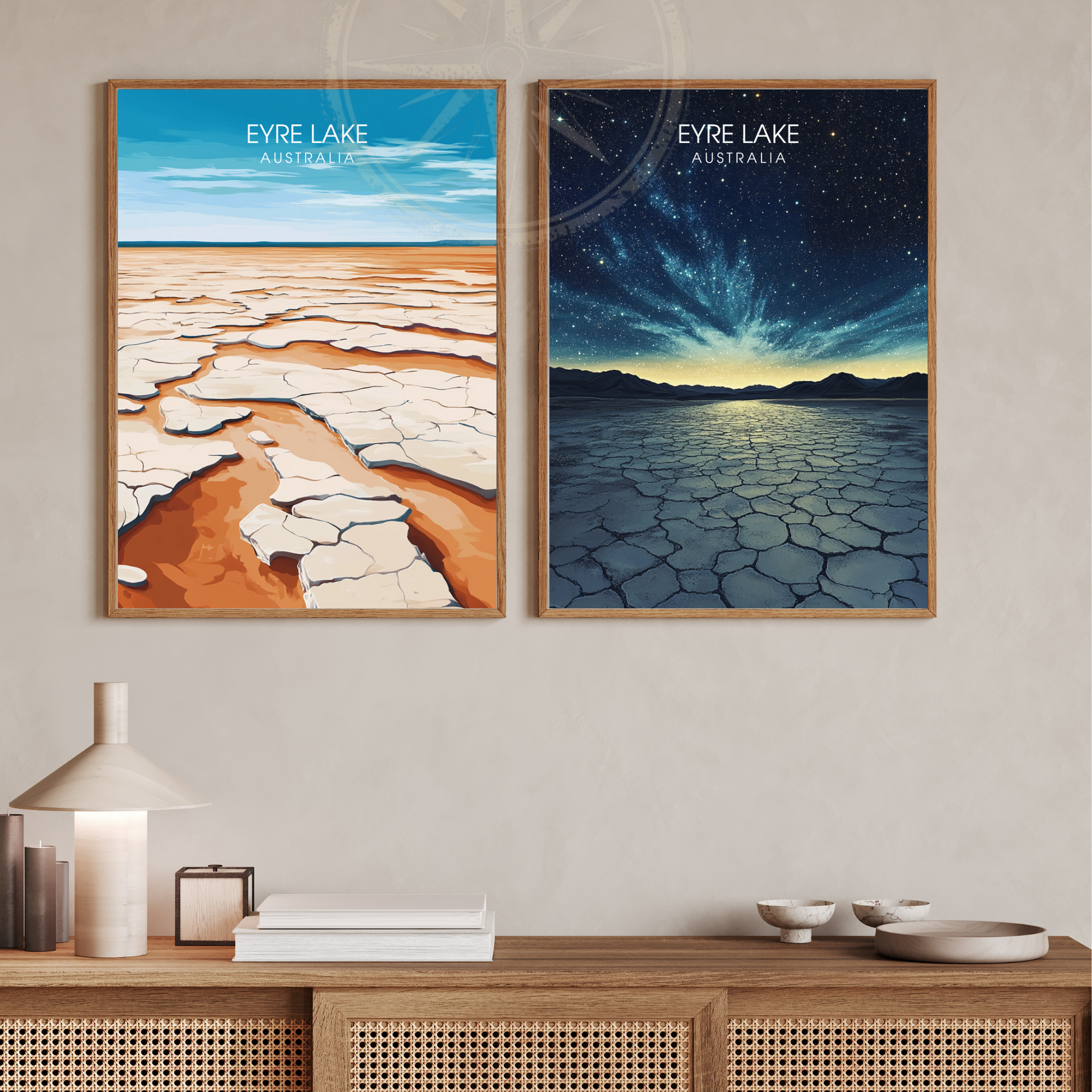 Affiche lac Eyre | Poster Murale Australie | Affiche Lac