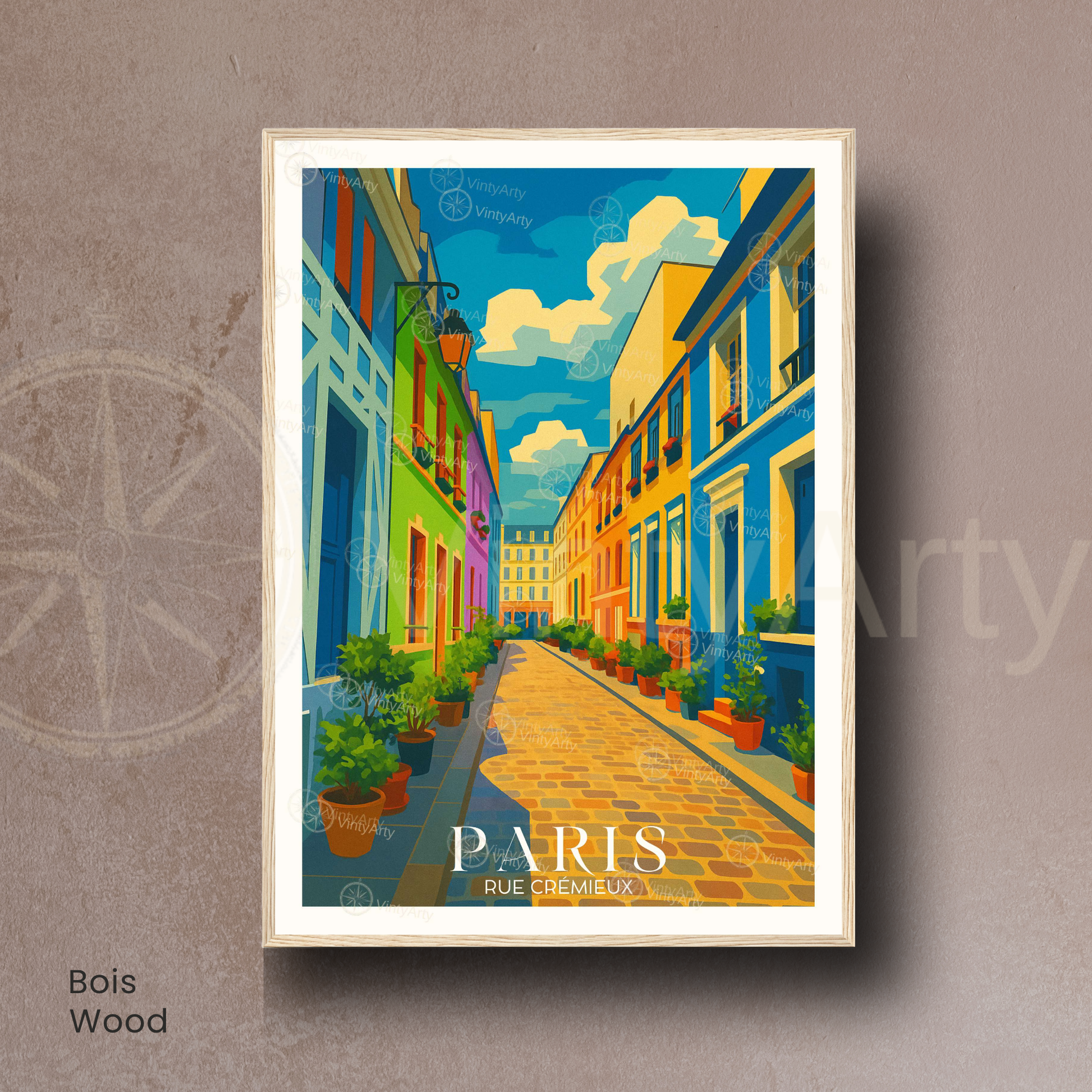 Affiche Paris | Poster Rue Crémieux | Affiche France