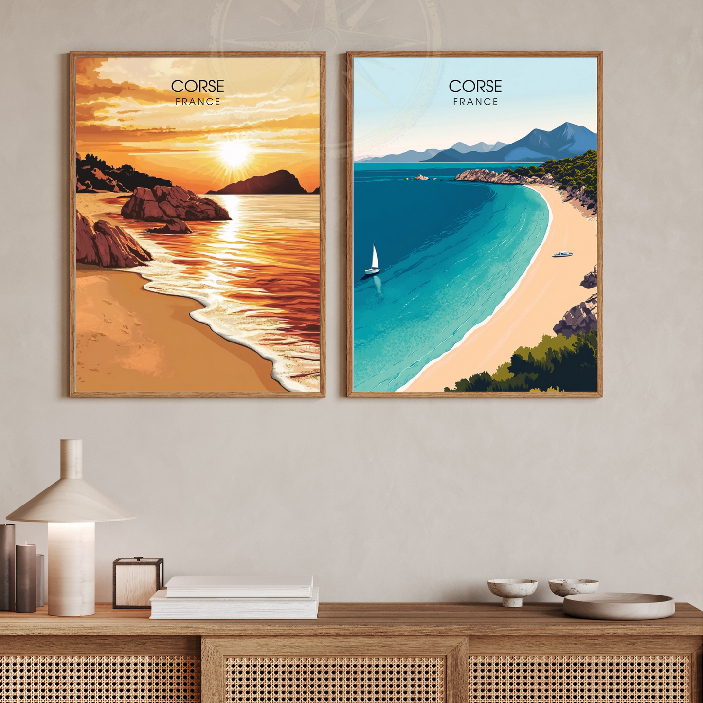 Affiche Corse | Souvenir de voyage La Corse | France