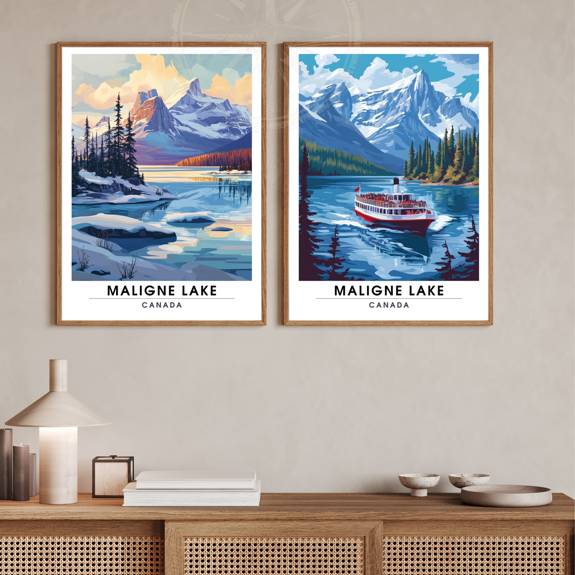 Affiche Lac Maligne | Poster Canada | Affiche Lac