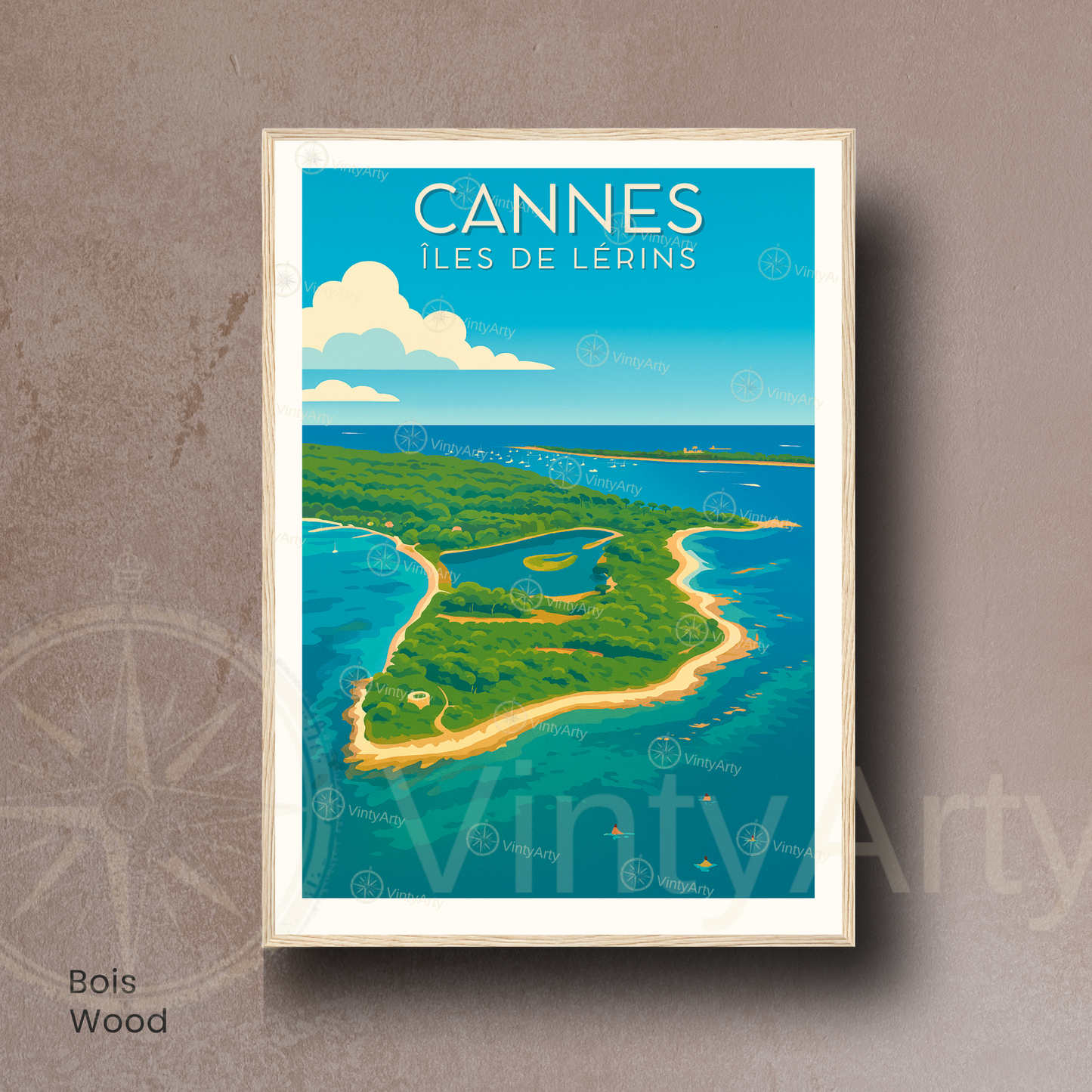 Affiche Cannes | Poster Îles de Lérins | Affiche France