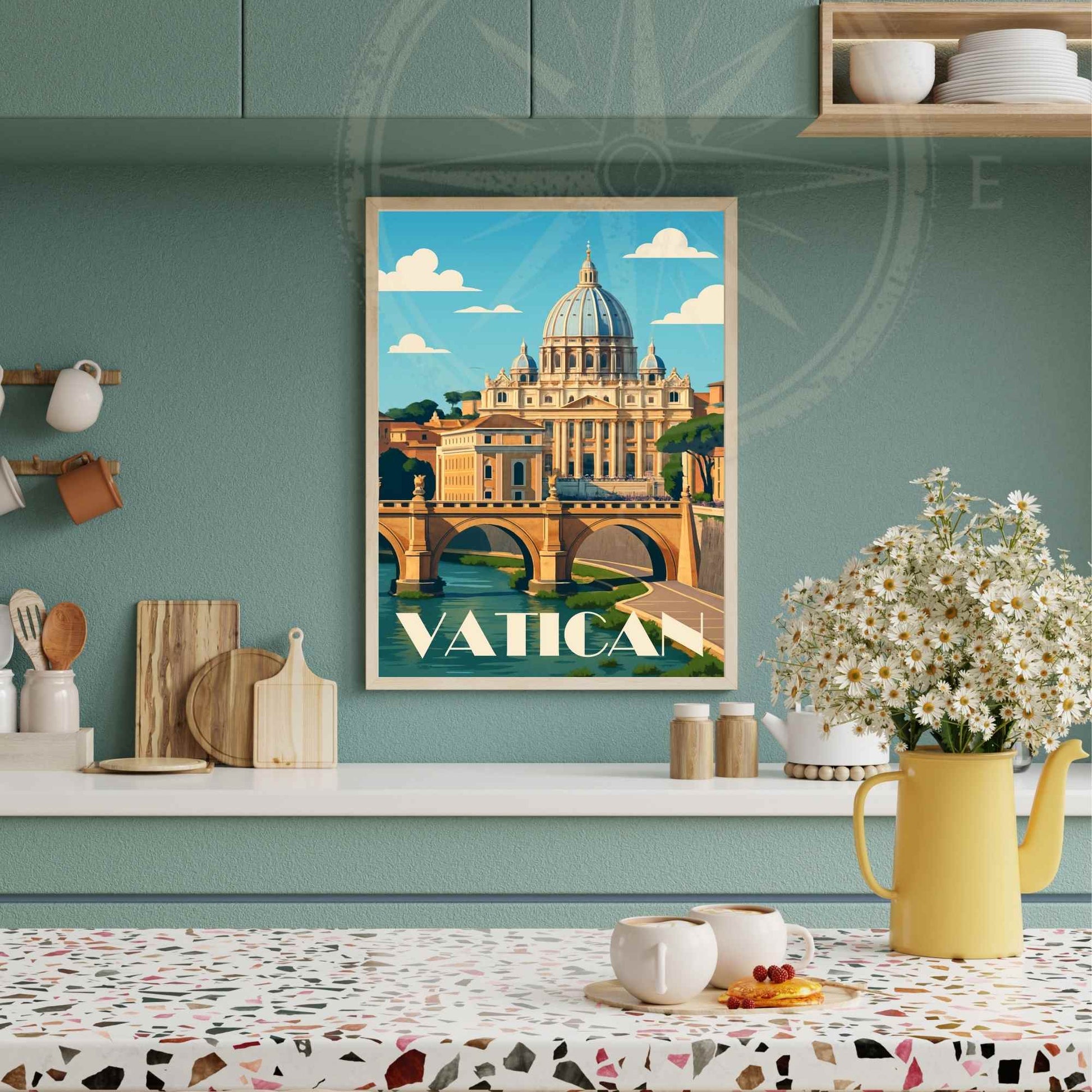 Affiche Vatican | Poster de voyage Vatican | Basilique Saint-Pierre