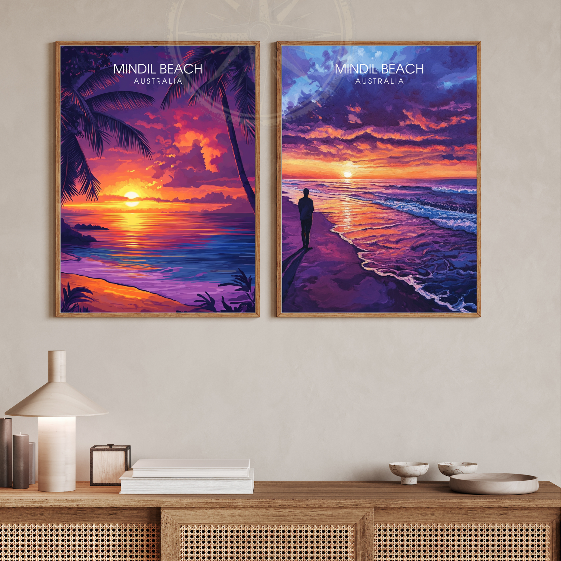 Affiche Plage de Mindil | Impression de voyage Australie | Affiche Australie