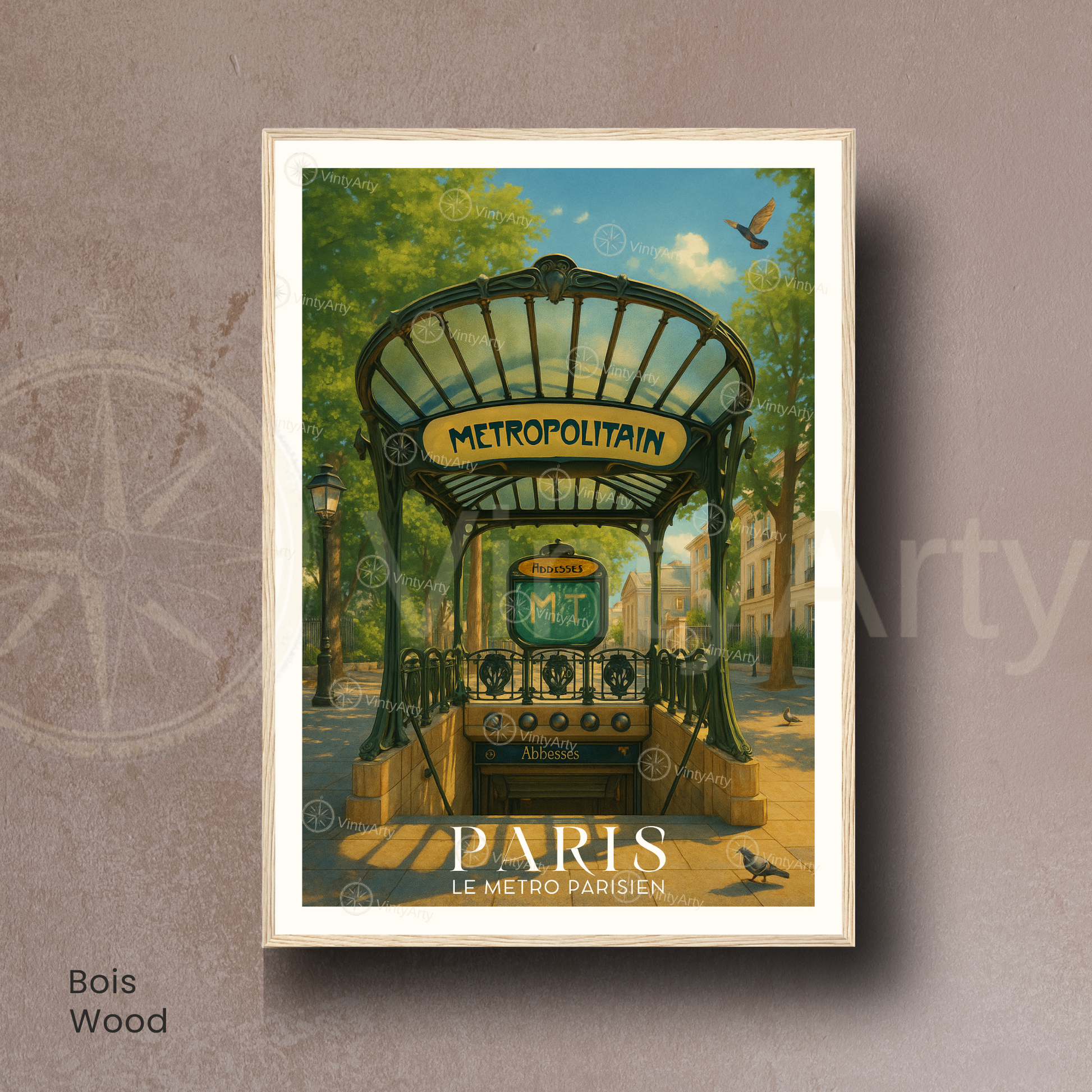 Affiche Paris | Poster artistique Métro | Affiche France