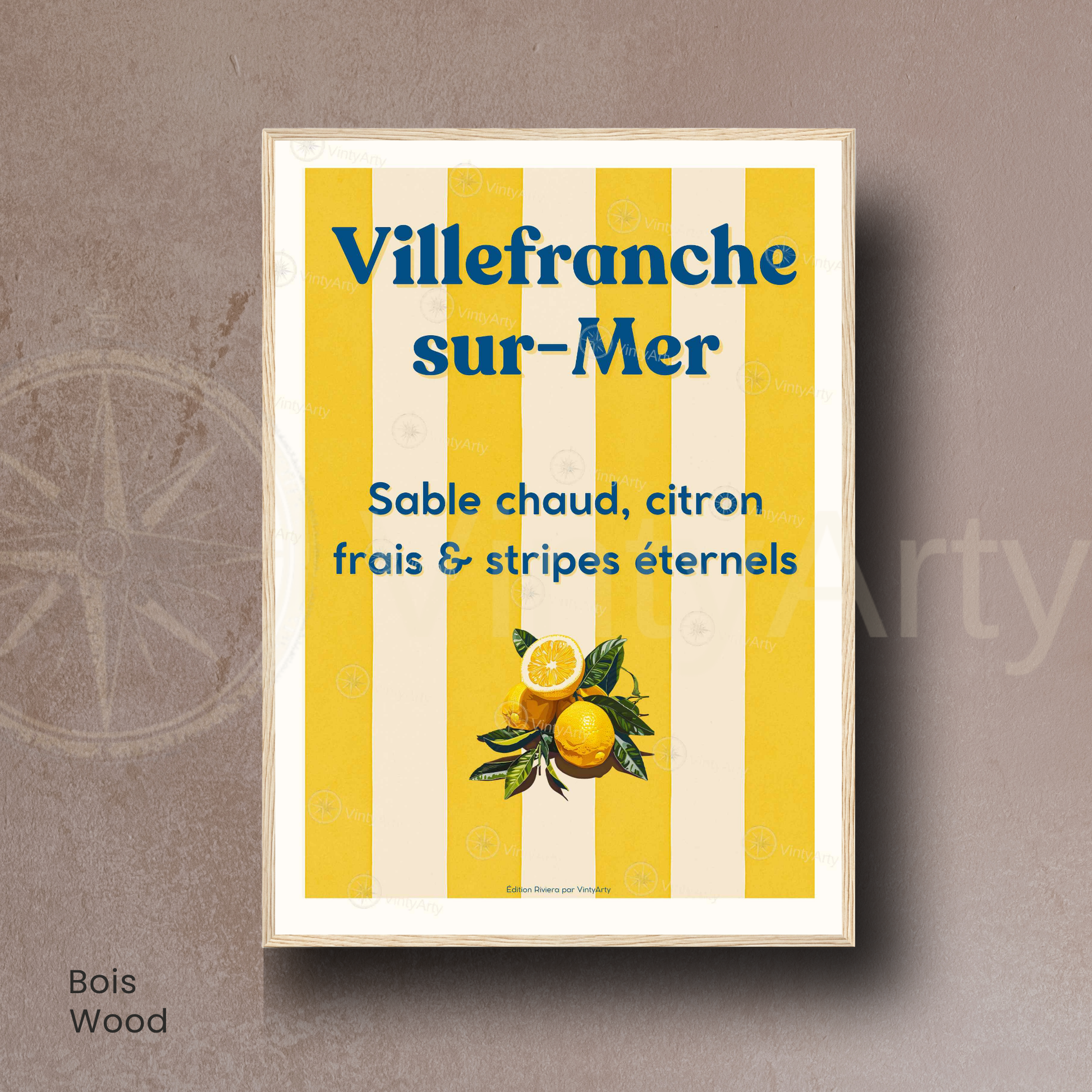 Affiche Villefranche-sur-Mer | Décoration murale France | Affiche Côte d'Azur