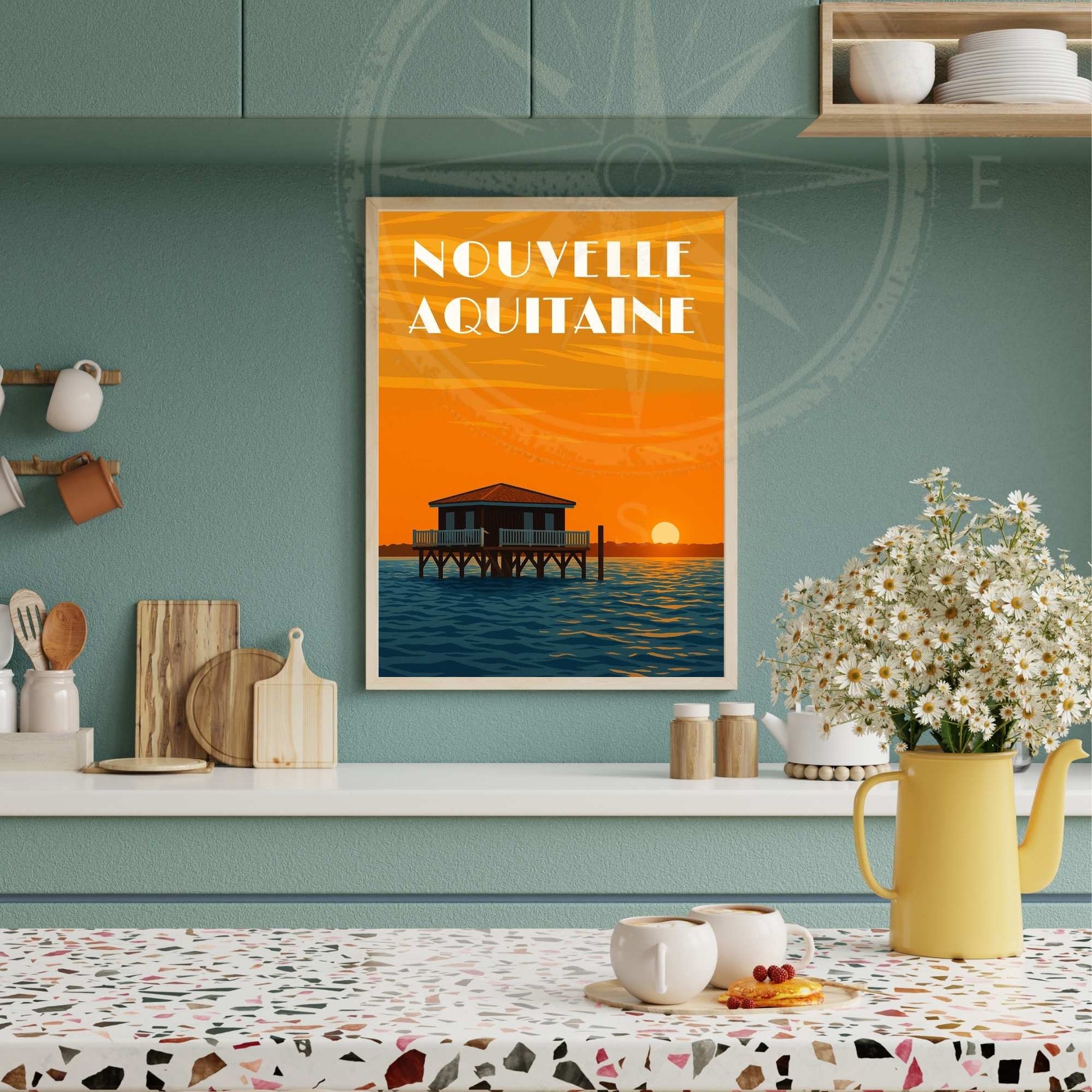 Affiche Nouvelle Aquitaine | Impression Nouvelle Aquitaine | Affiche France