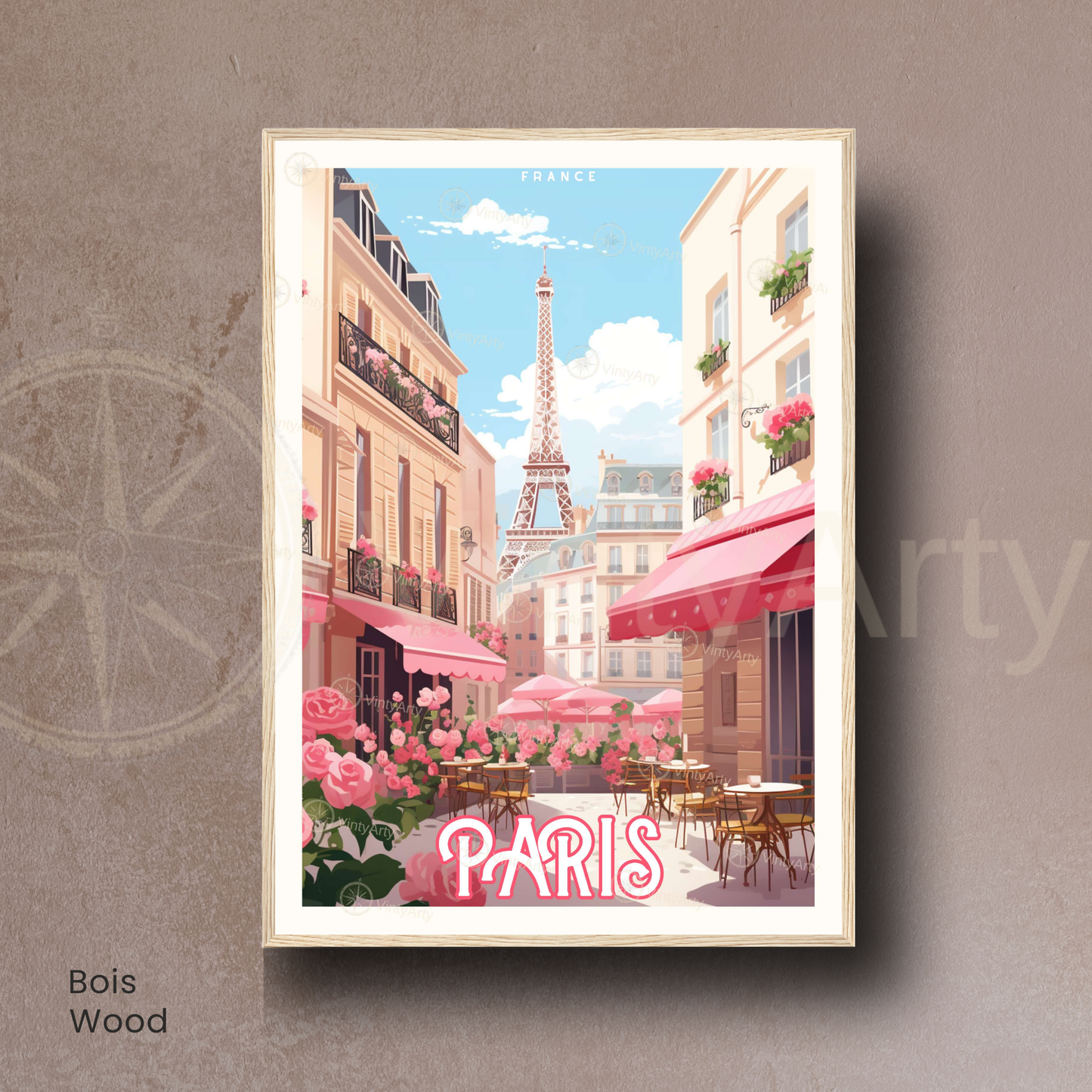Affiche Paris | Impression de voyage Tour Eiffel | Affiche France