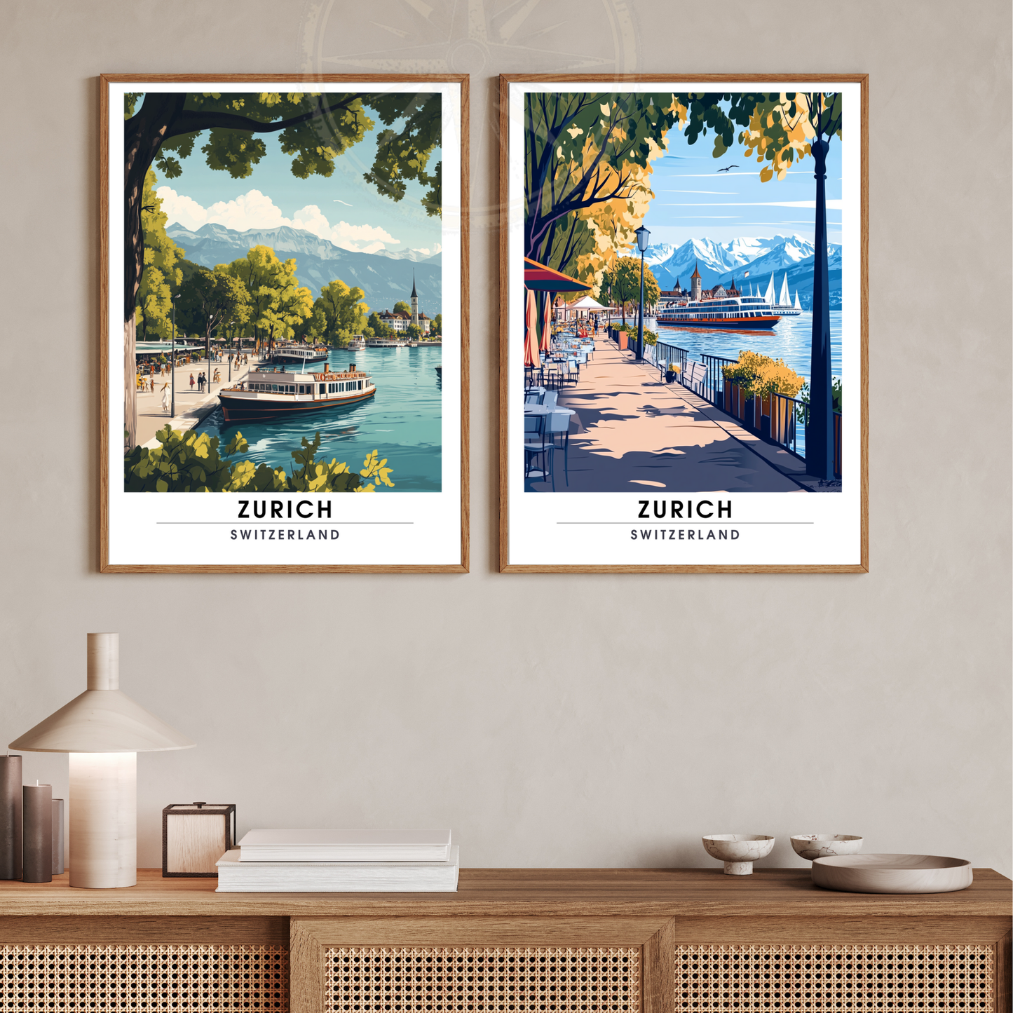 Affiche Zurich | Impression de voyage Suisse | Affiche Suisse