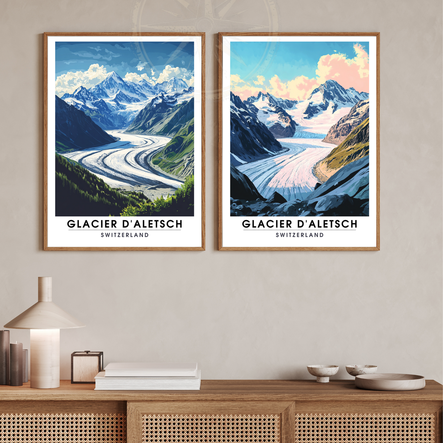 Affiche Glacier d'Aletsch | Poster Murale Suisse | Affiche Suisse