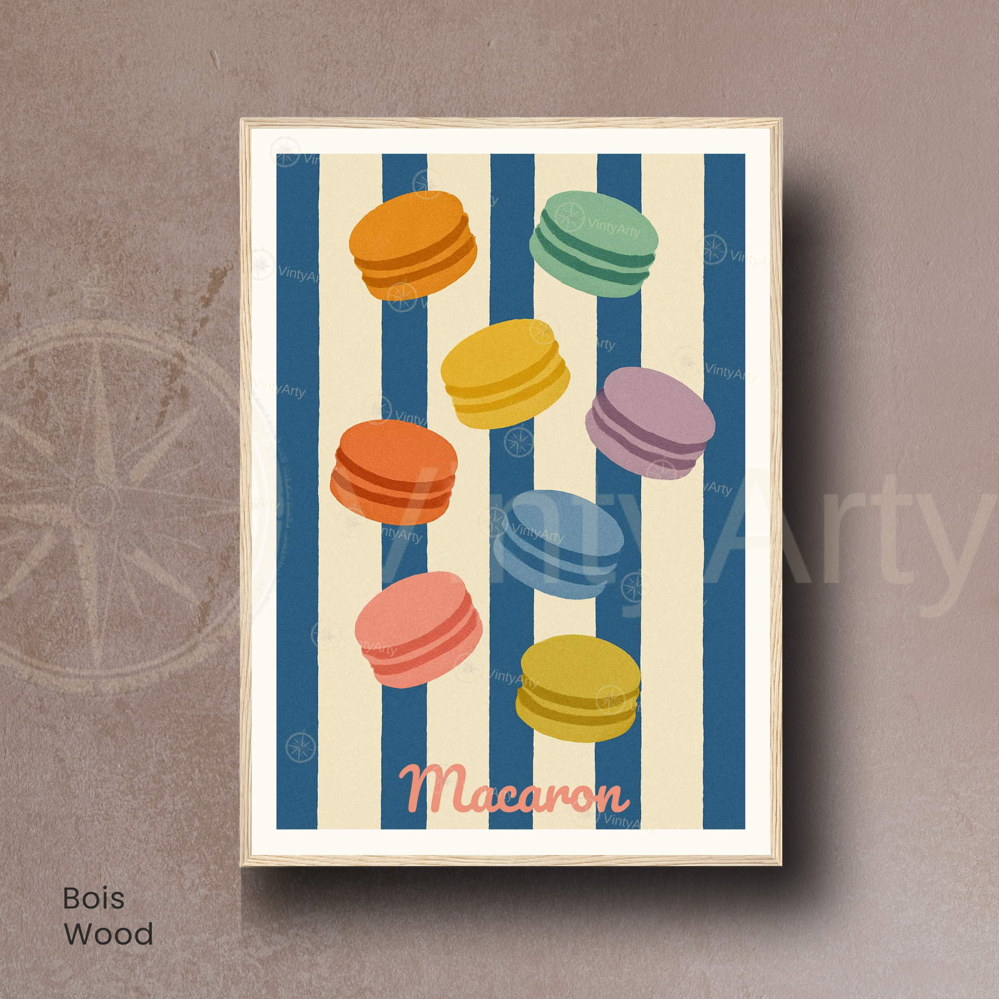 Affiche Paris | Impression macaron | Affiche France