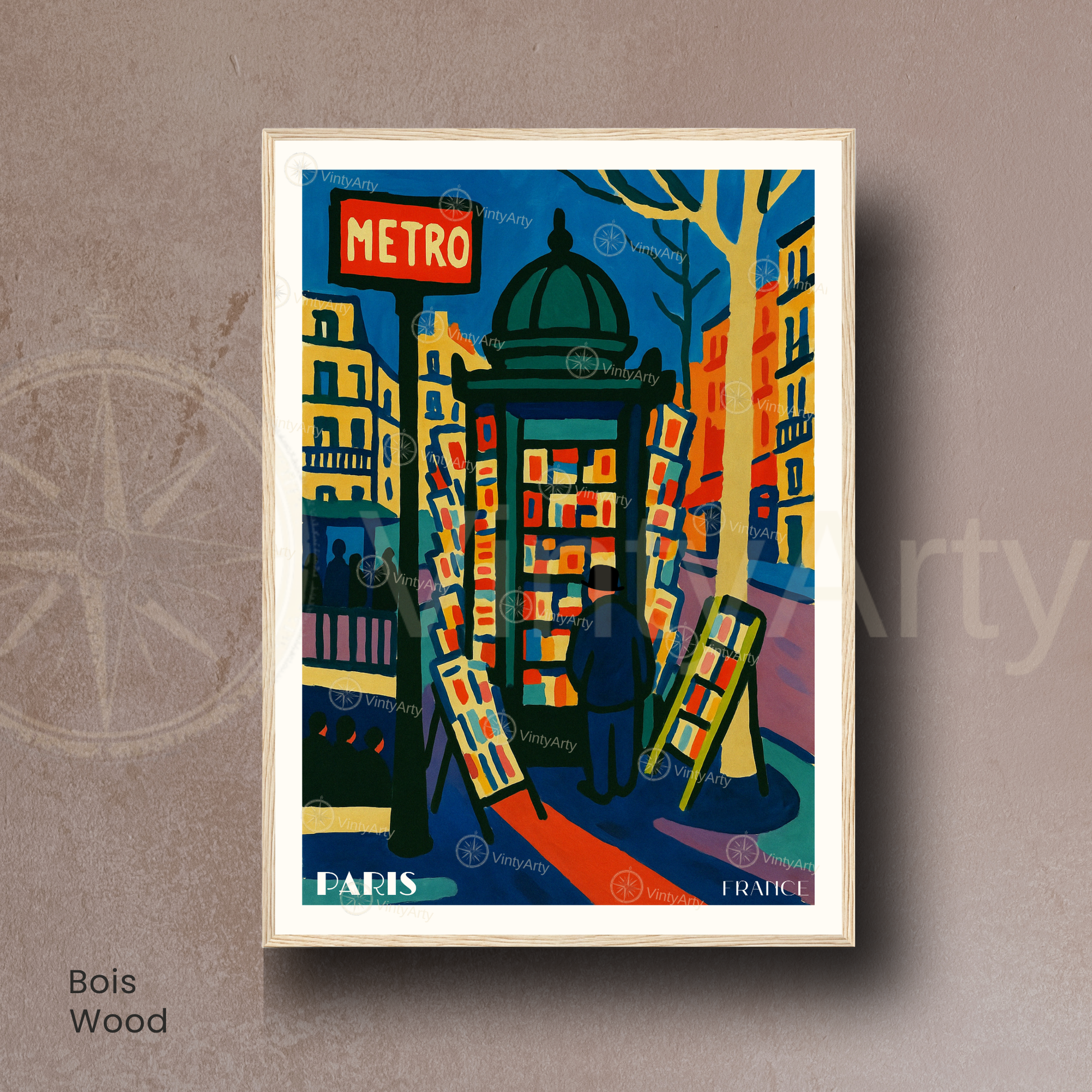 Affiche Paris | Poster décoratif Métro | Affiche France