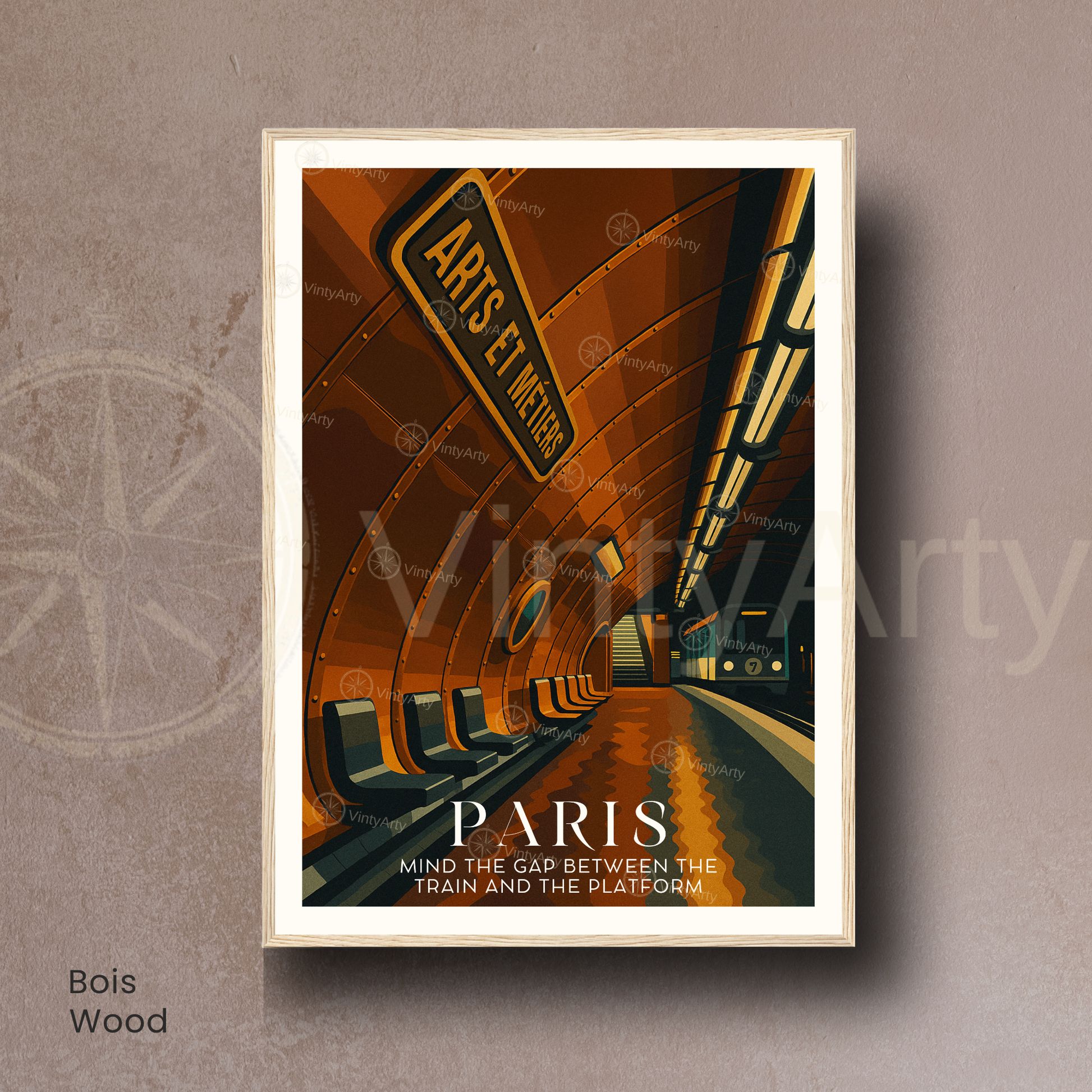 Affiche Paris | Impression de voyage Métro | Affiche France