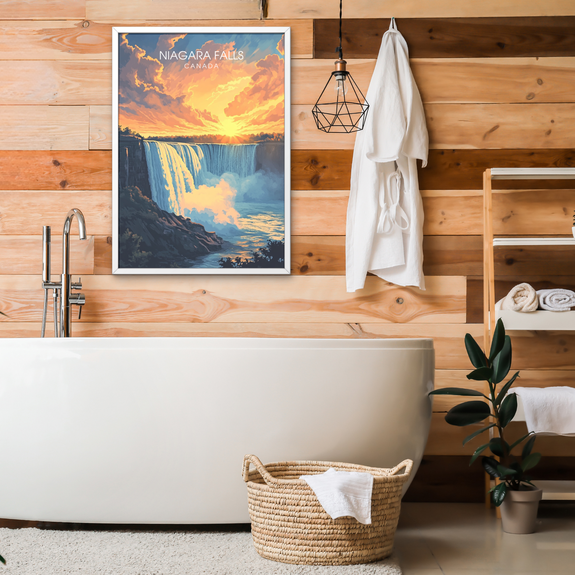 Affiche Chutes du Niagara | Poster de voyage Canada | Affiche Canada
